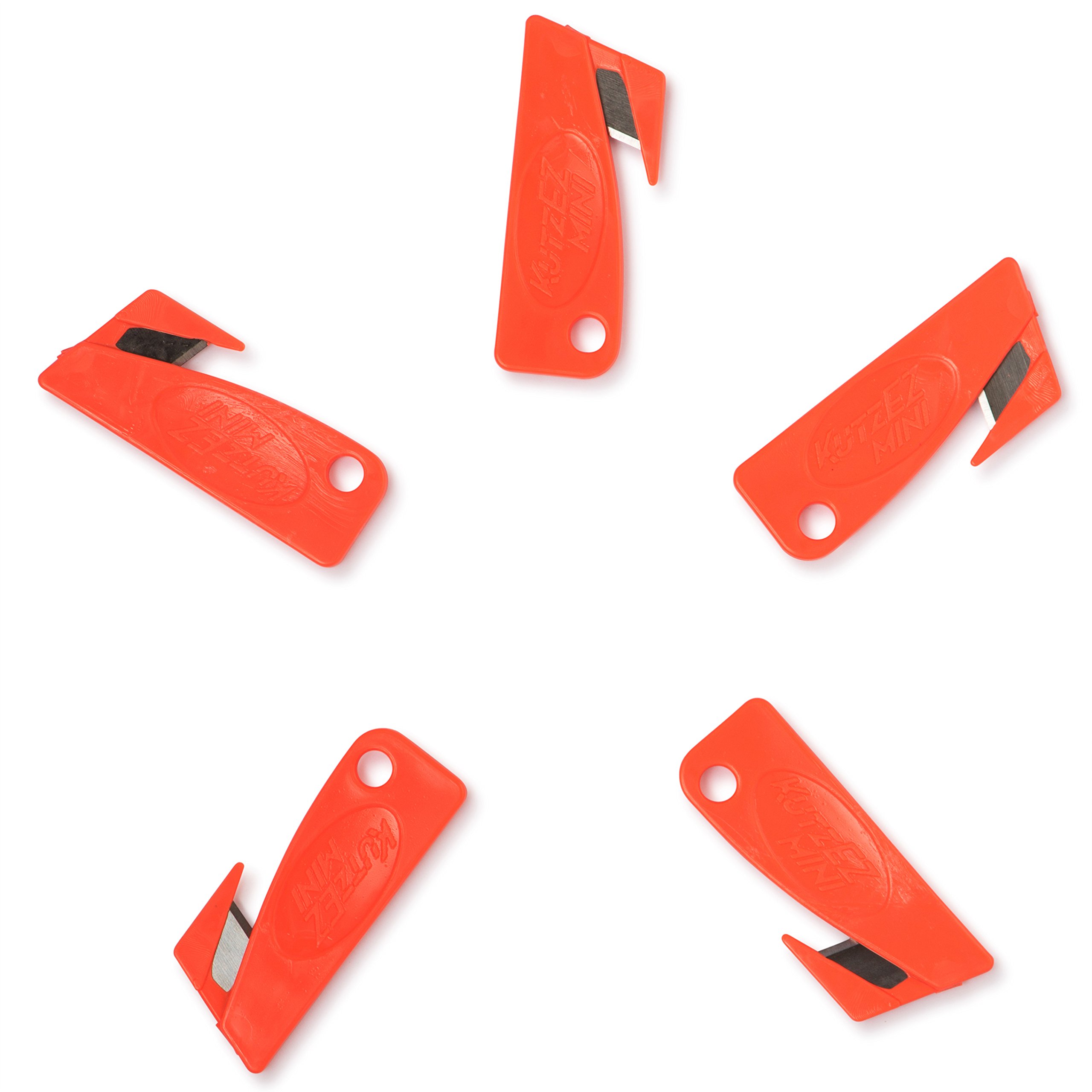 5-Pack Mini Utility Knives - Pink Retractable Box Cutters for Crafting, Shipping, DIY & Home Improvement Projects