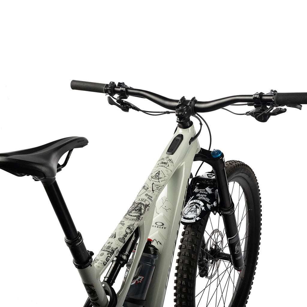 All Mountain Style Extra Honeycomb Frame Guard - Opus Magna Black | Durable Bike Protection for Mountain & Trail Riding