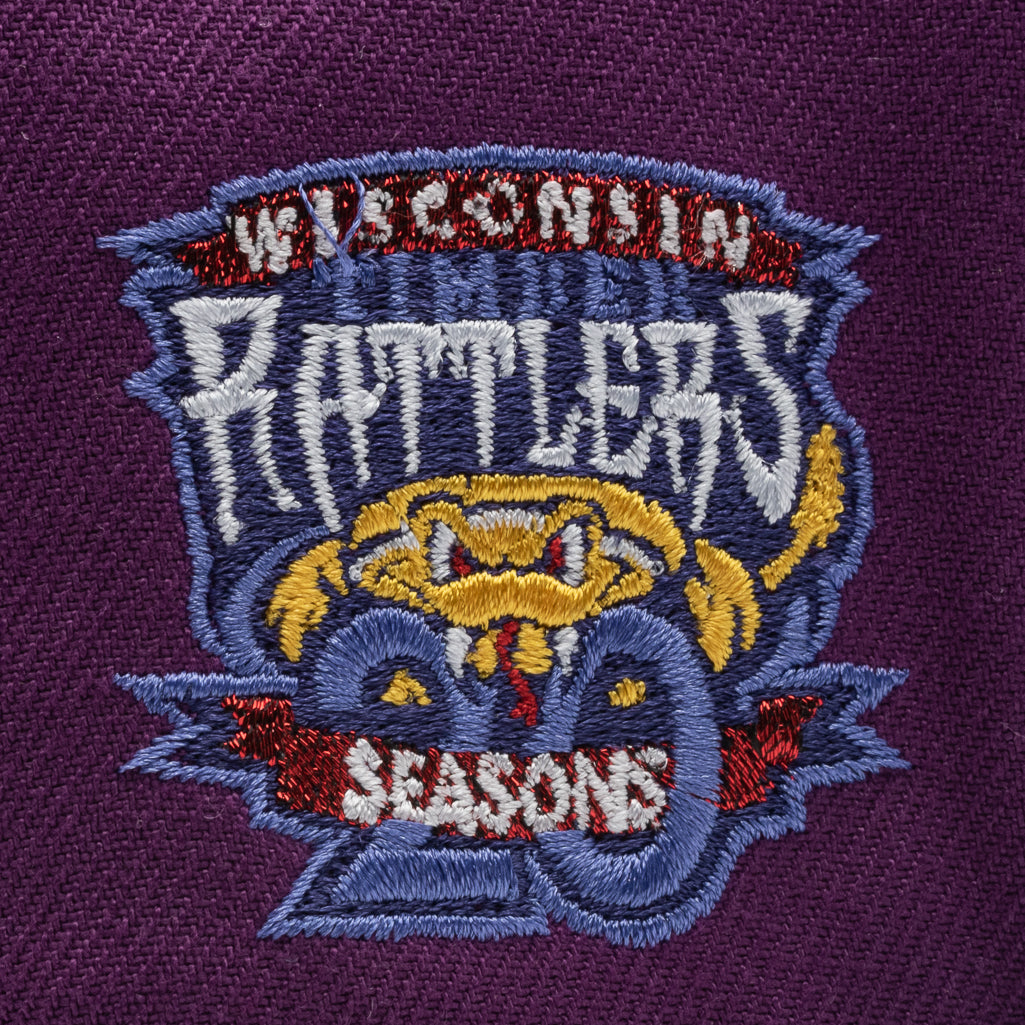 New Era x Politics Wisconsin Timber Rattlers 59FIFTY Fitted Baseball Cap - Magenta/Glacier Color - Perfect for Baseball Games & Streetwear Fashion