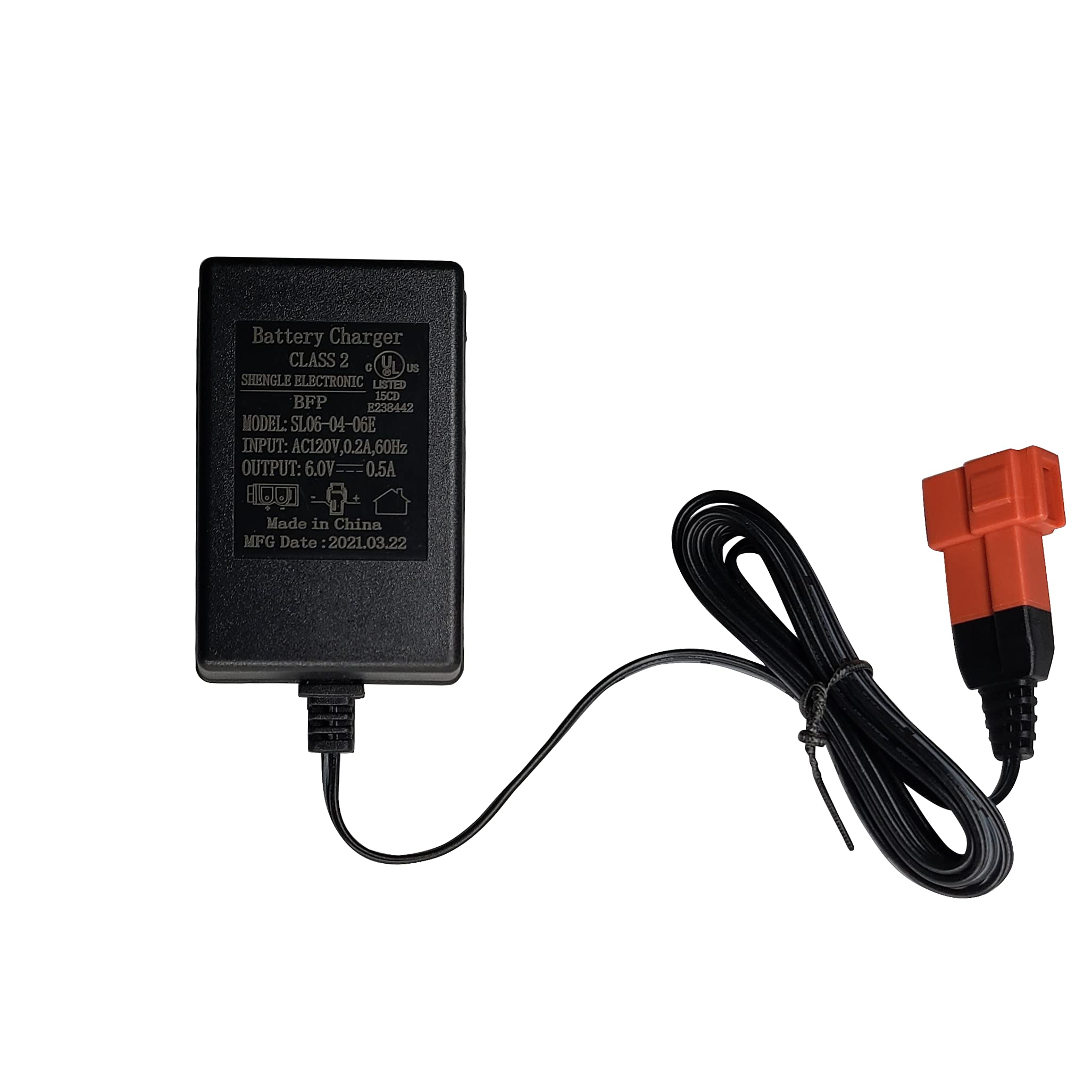 6V Kids Ride On Car Battery Charger - 6 Volt Replacement Charger for Children's Electric Vehicles, Power Wheels, Kid Trax & Toddler ATV Quad - Perfect for Indoor & Outdoor Playtime Adventures