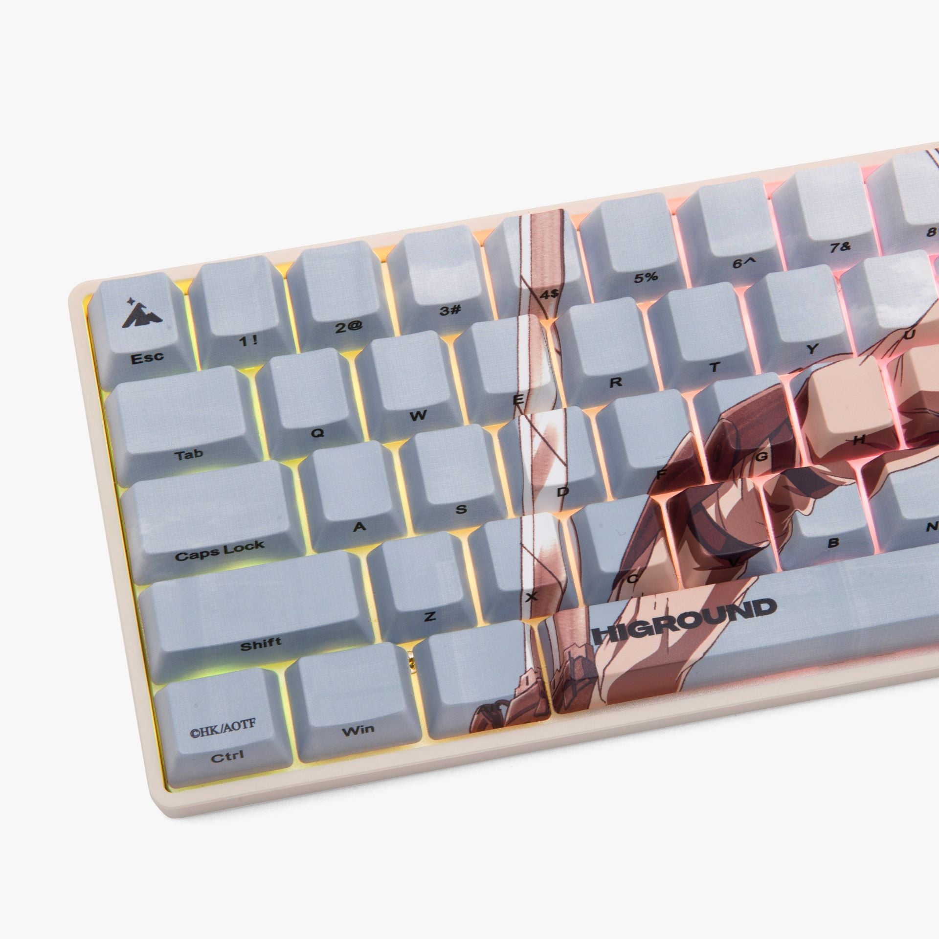 AOT2 x HG Basecamp 65HE Mechanical Keyboard - Levi Edition | Compact 65% Layout, Hot-Swappable Keys | Perfect for Gaming, Coding & Office Work