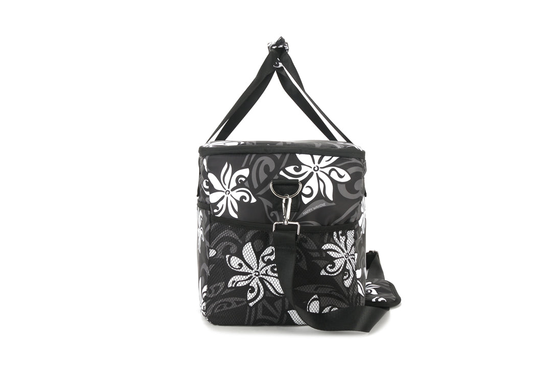 Large Insulated Cooler Tote Bag - Tiare Infinity Black - Perfect for Beach Trips, Picnics, and Outdoor Adventures
