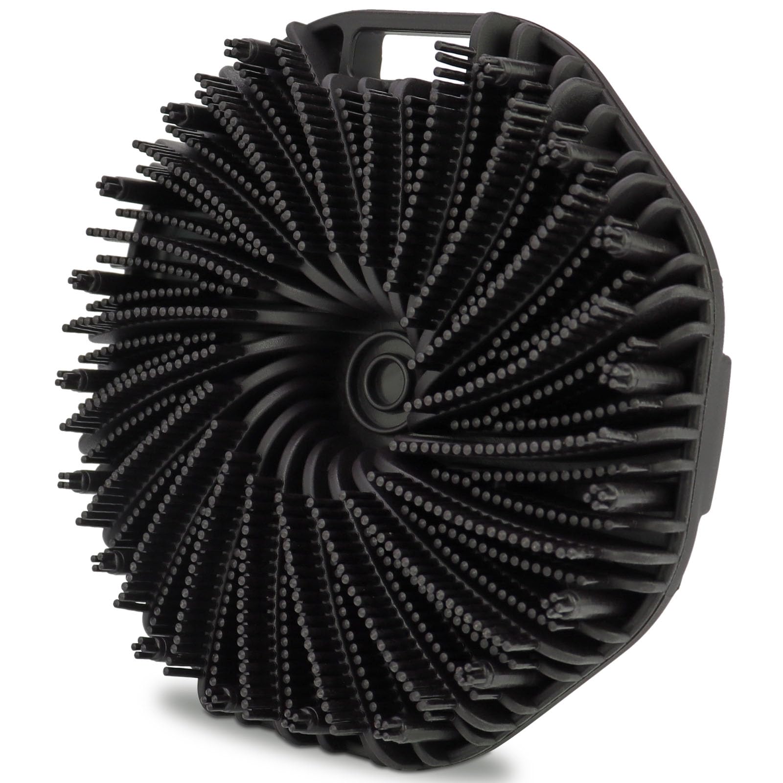 HAYSNA Silicone Body Scrubber for Men & Women - Gentle Exfoliating Bath Brush for All Skin Types | Handheld Shower Scrubber with Rich Lathering | Easy to Clean & Hygienic (Black) - Perfect for Daily Shower, Spa & Exfoliation Routine