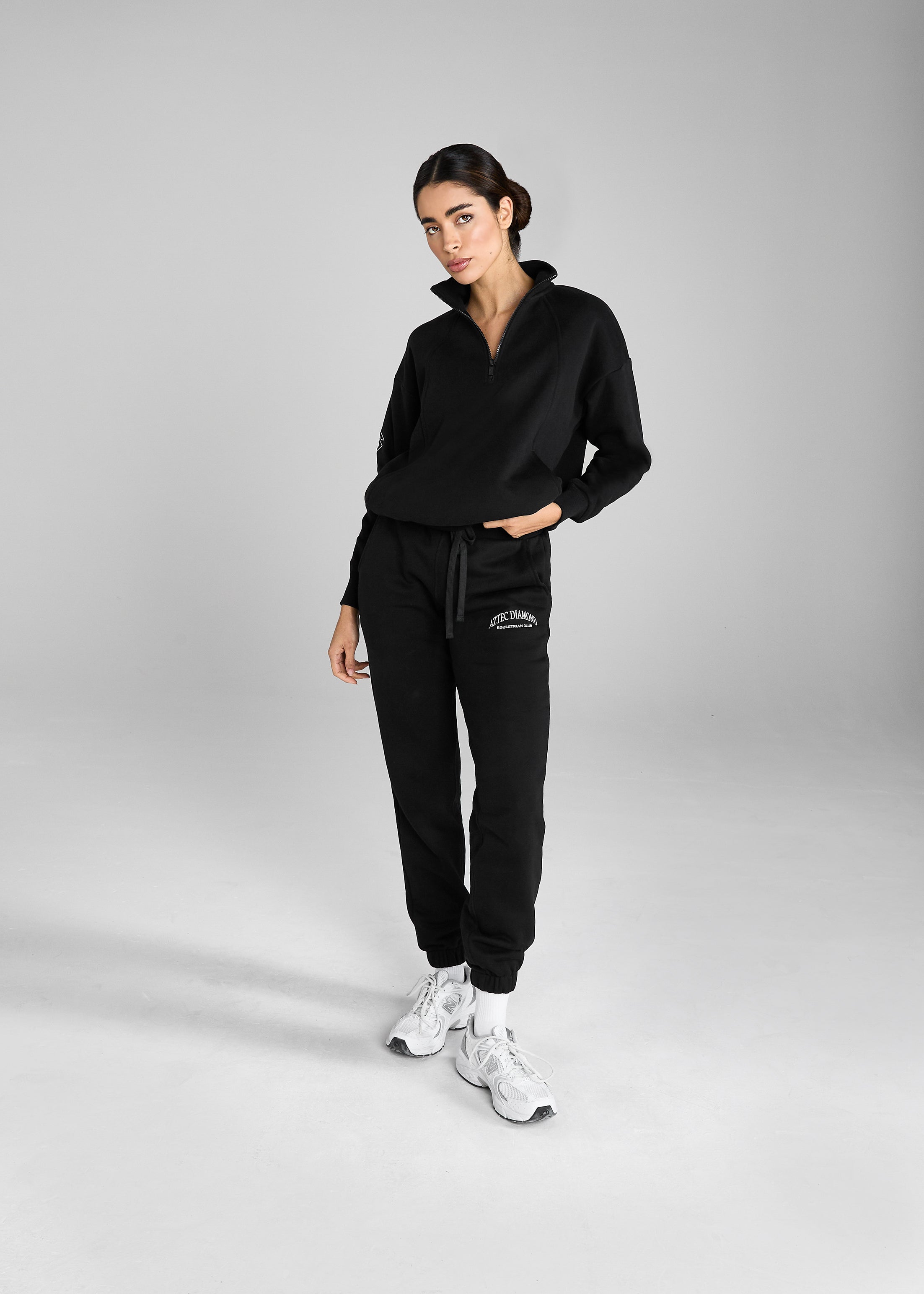 Black EQ Club Half Zip Sweater for Men - Stylish Pullover with Quarter Zip Collar | Perfect for Casual Wear, Gym, and Outdoor Activities