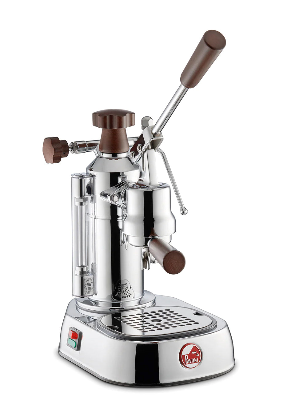 La Pavoni Europiccola Chrome 8 Cup Espresso Machine with Wood Handle - Professional Italian Coffee Maker for Home Baristas | Perfect for Espresso, Cappuccino & Latte Making