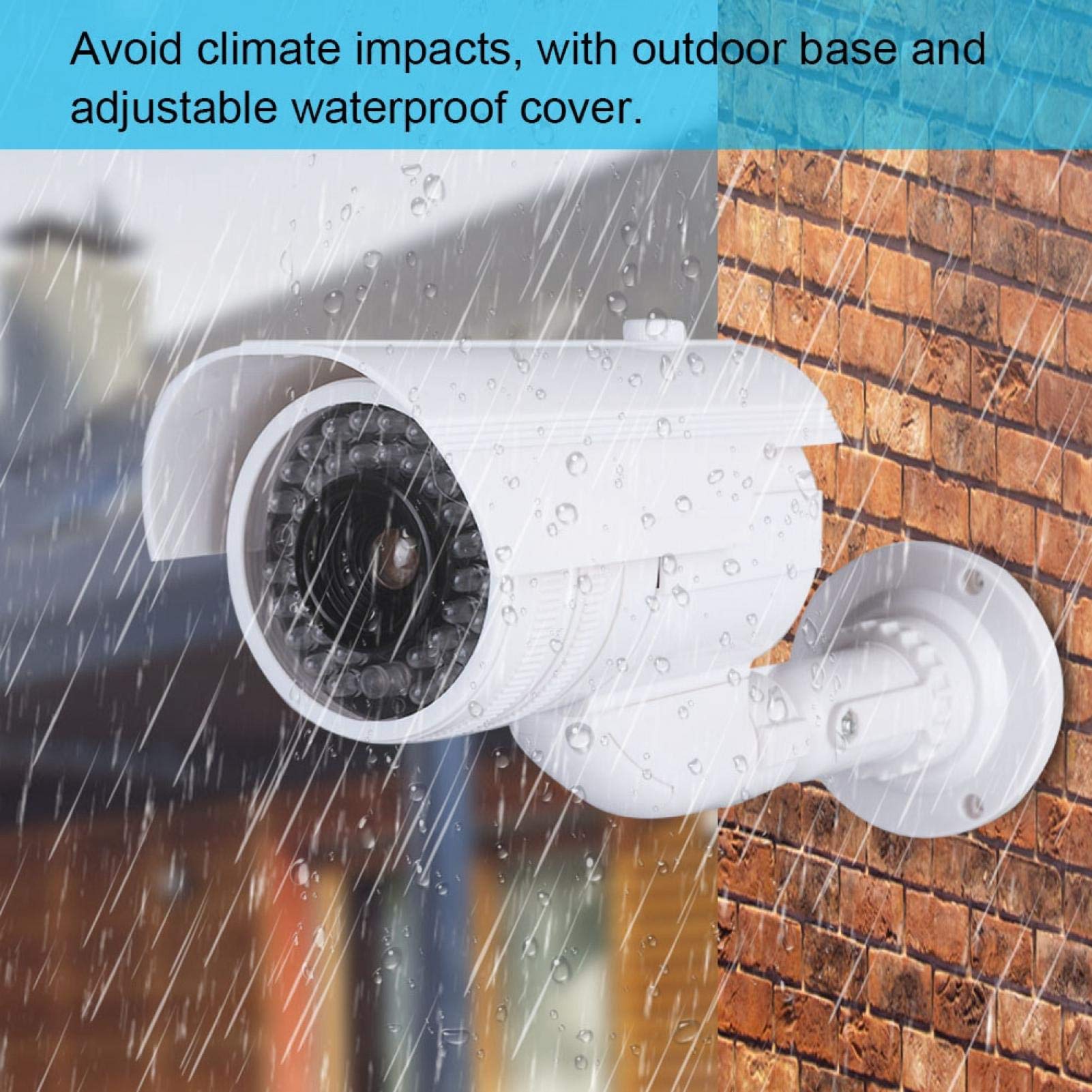 Fake Security Camera with Gun - Dummy Surveillance Camera for Indoor & Outdoor Use - Enhance Home & Business Security