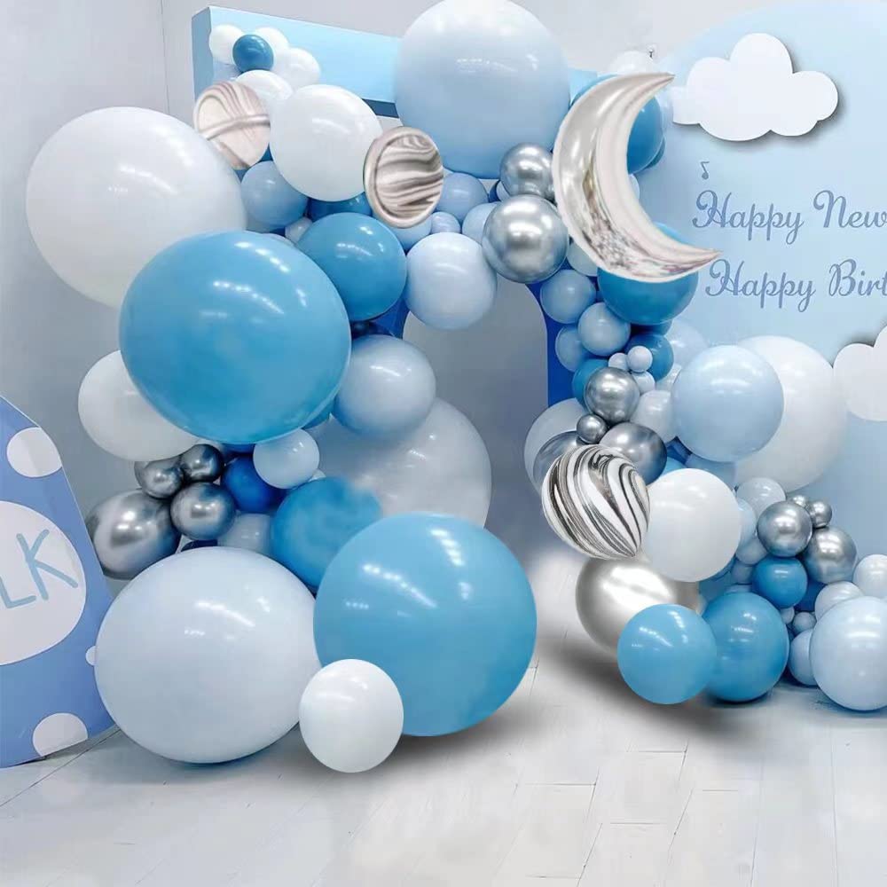 Outer Space Balloon Garland Arch Kit - Astronaut Galaxy Moon Party Decorations for Kids' First Birthday & Solar System Themed Celebrations | Perfect for Baby Showers, Space-Themed Parties, and Science Classroom Decor