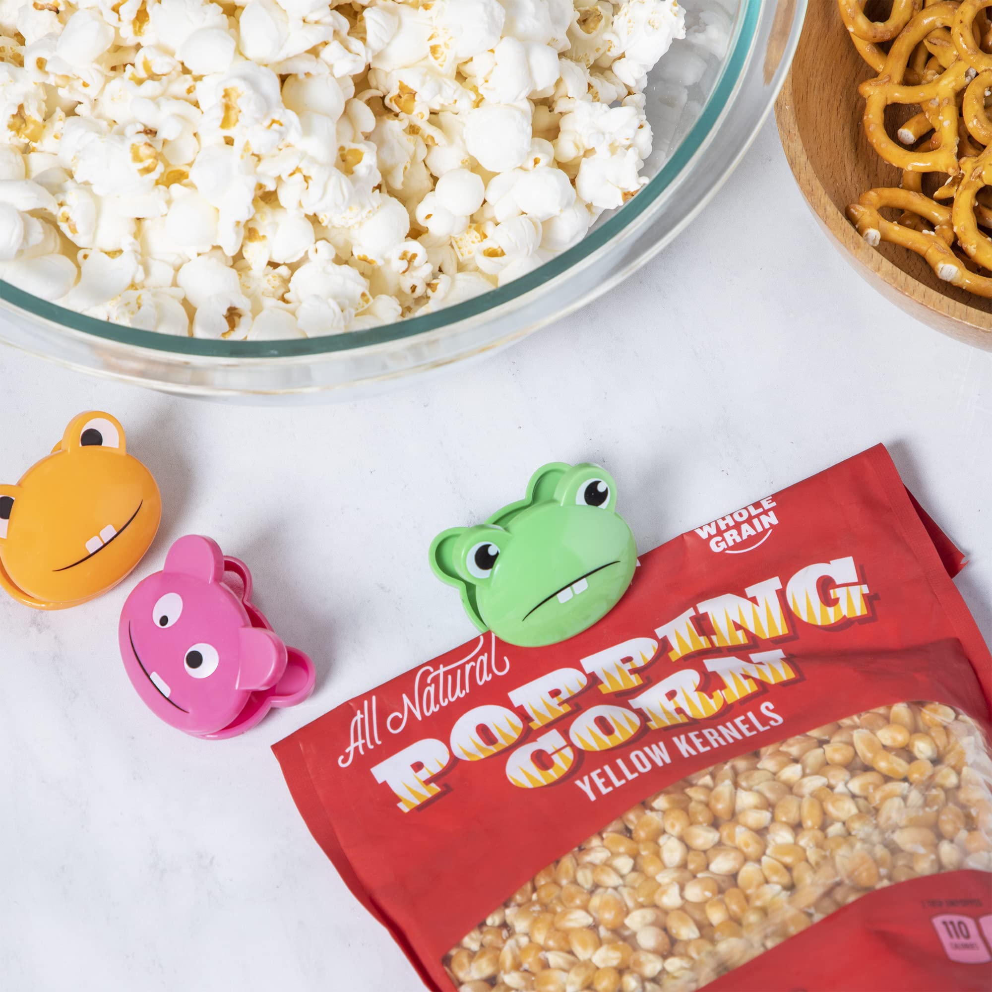 10-Piece Cute Monster Bag Clips Set - Funny Chip Clips & Snack Clips for Kitchen, Food Storage & Airtight Sealing | Perfect for Chips, Cereal, Snacks & Bulk Food Organization