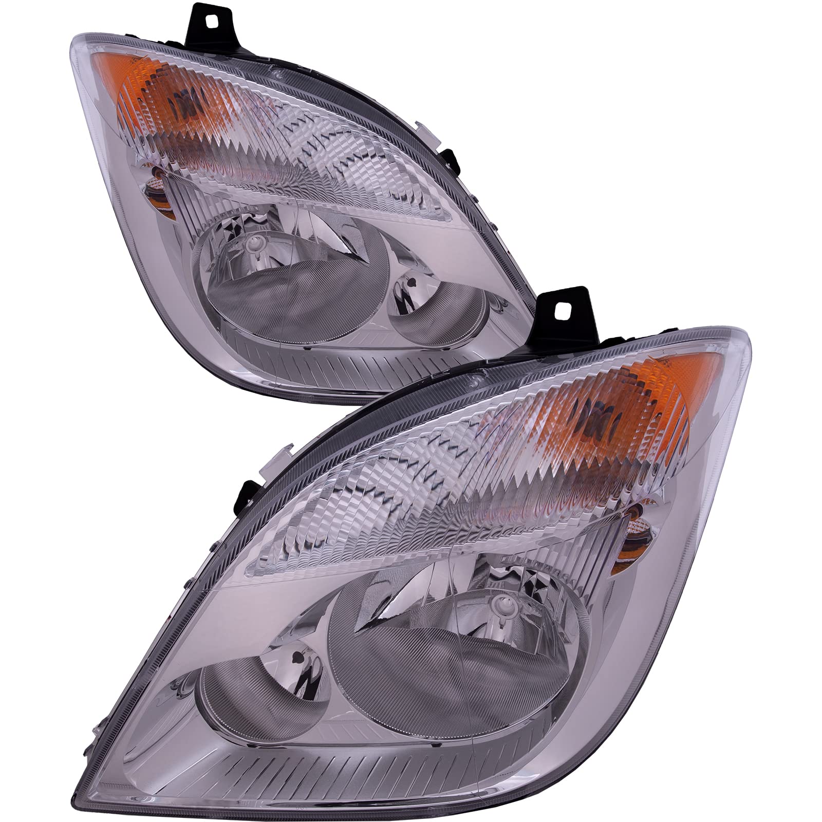 HEADLIGHTSDEPOT Halogen Headlight Replacement Kit - Left & Right Pair for 2007-2009 Dodge Sprinter Van | High Performance Lighting for Night Driving & Off-Road Adventures