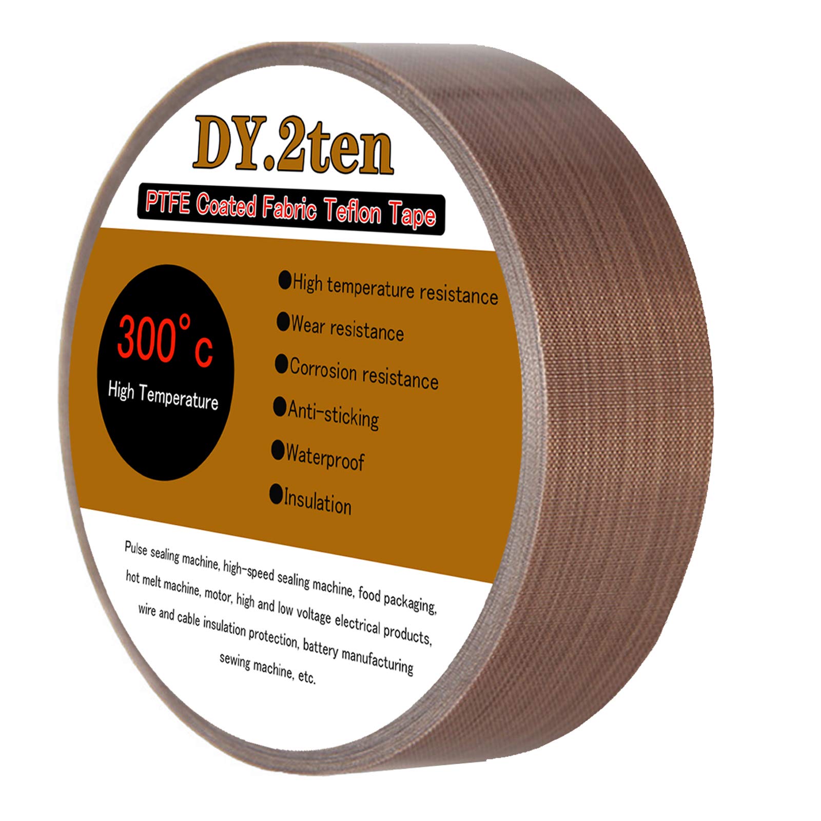 DY.2ten PTFE Coated Fiberglass Teflon Tape - 1