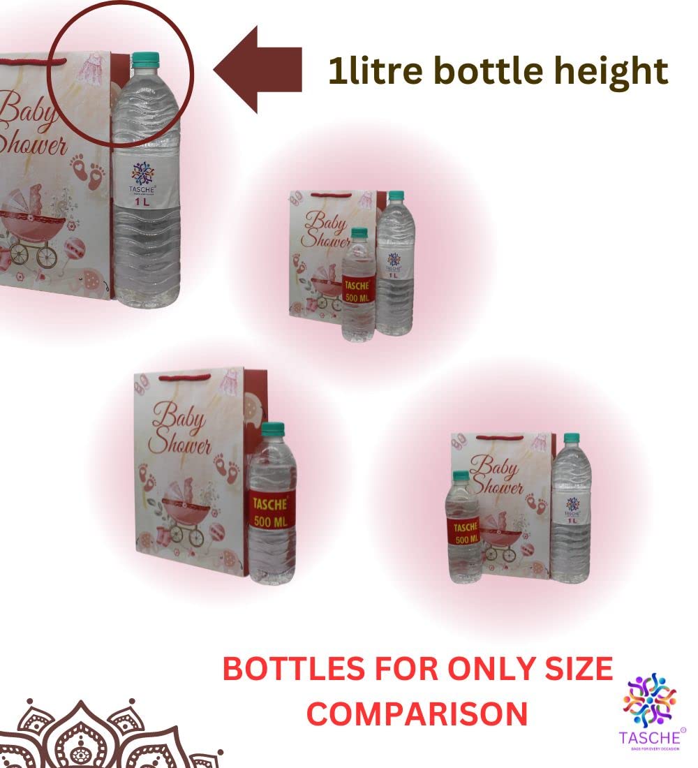 Elegant Maroon Baby Shower Gift Bags - 10 Pack Premium Paper Favor Bags for Weddings, Birthdays & Holidays (11x8x3 Inches) - Perfect for Party Favors, Bridal Showers & Special Occasions