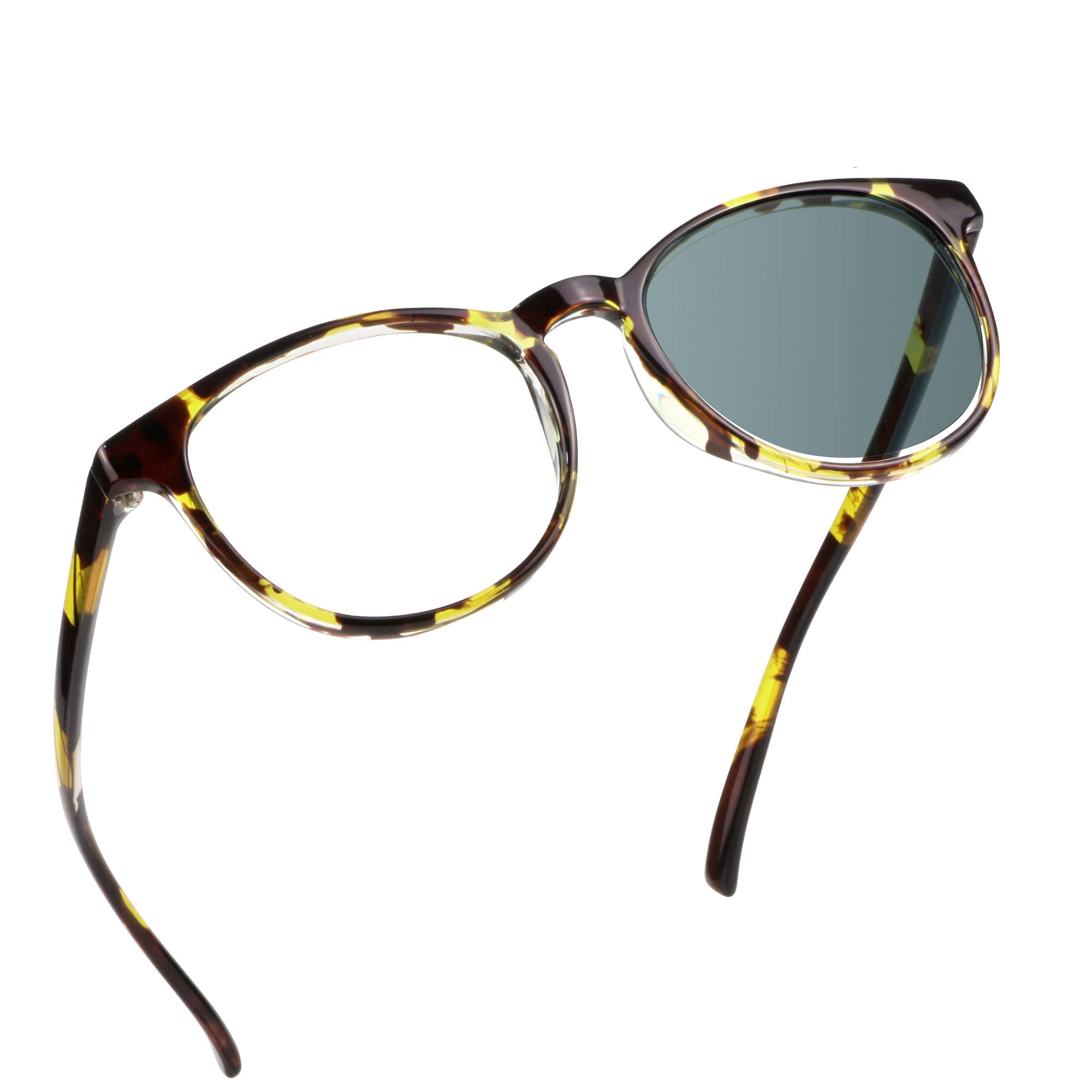 Blue Light Blocking Glasses for Women & Men - Photochromic Gray Sunglasses with Spring Hinge, Anti Eyestrain Computer Reading Glasses, Gaming & TV Glasses with Anti Glare - Perfect for Office Work, Screen Time & Outdoor Activities