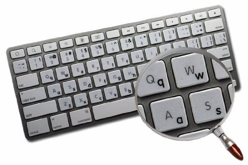 4-Pack English Lowercase Keyboard Stickers - Black Letters on Transparent Background for Apple MacBook, Laptop & Desktop (Perfect for Typing Practice & Keyboard Customization)