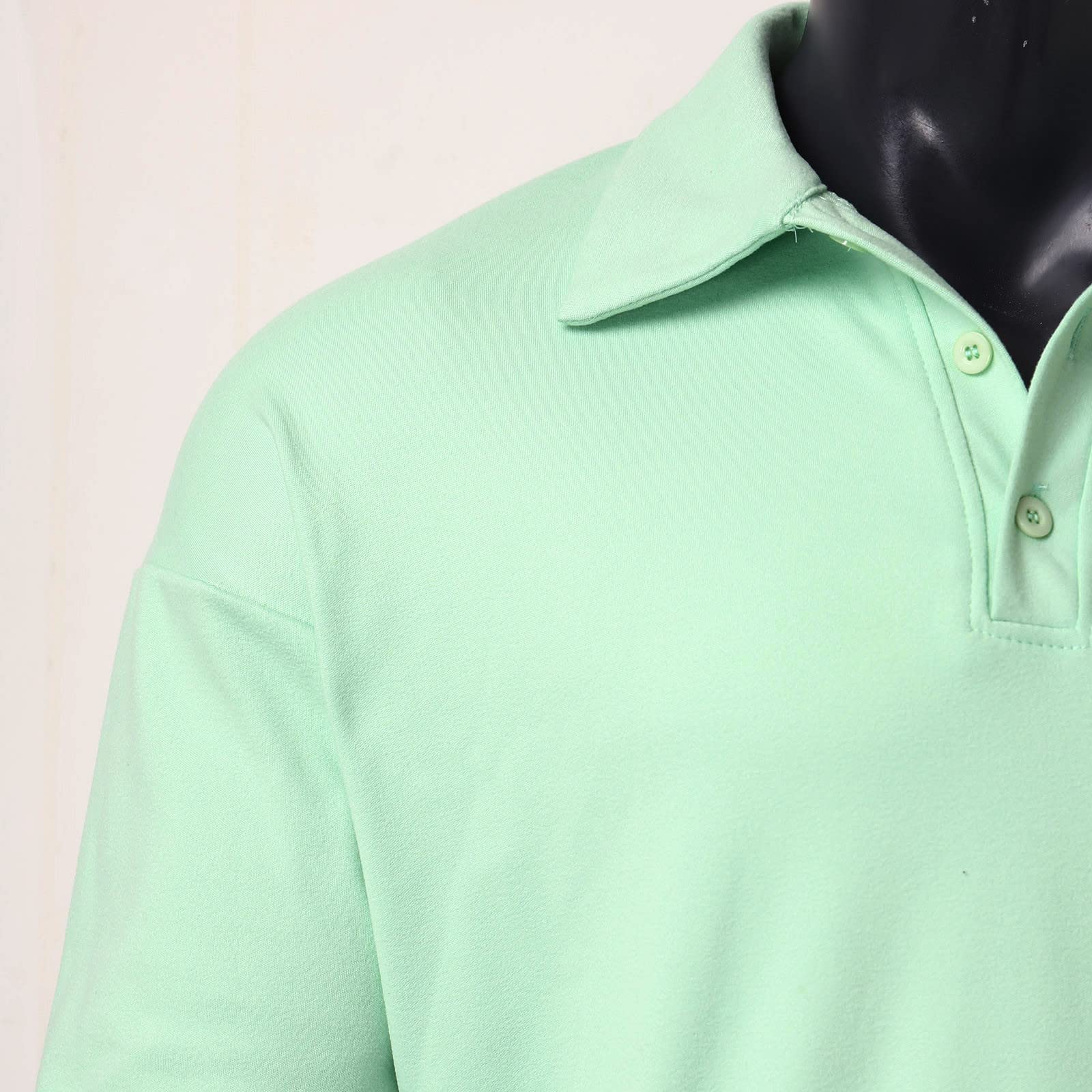 Men's Short Sleeve Polo Shirts - Soft Velvet Button-Down Casual Top in Solid Black | Perfect for Office, Golf & Summer Outings
