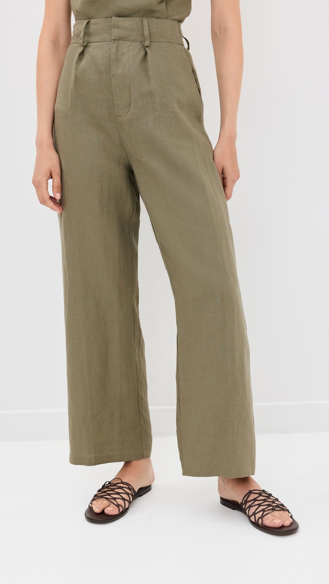 Women's High Waisted Ida Pants - Stretchy Comfort Fit Trousers for Work, Travel & Everyday Wear | Office, Casual & Lounge Pants for Women