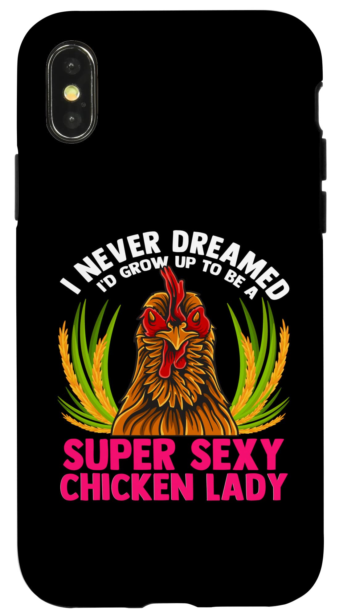 Funny Chicken Lady iPhone X/XS Case - 