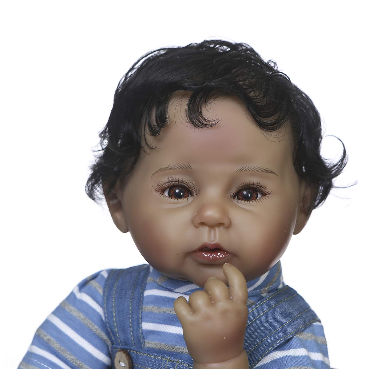 22 Inch Realistic African American Reborn Baby Dolls - Weighted Silicone Twins Set (Boy & Girl) for Kids | Lifelike Newborn Black Baby Dolls for Play, Collecting & Gift Giving