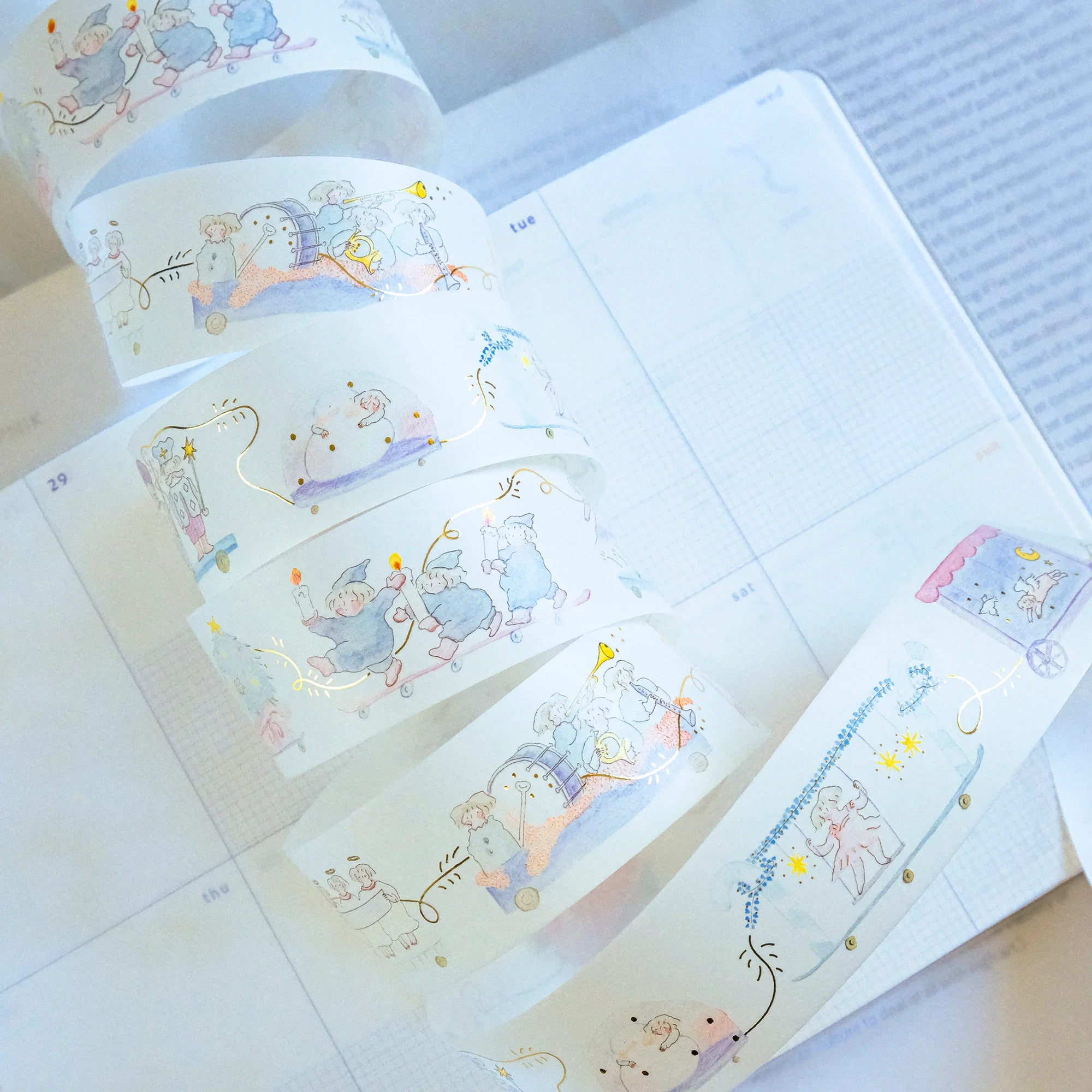 Dodolulu Washi Tape - Embrace The Joy | Decorative Japanese Paper Tape for Scrapbooking, Journaling, Gift Wrapping & DIY Crafts