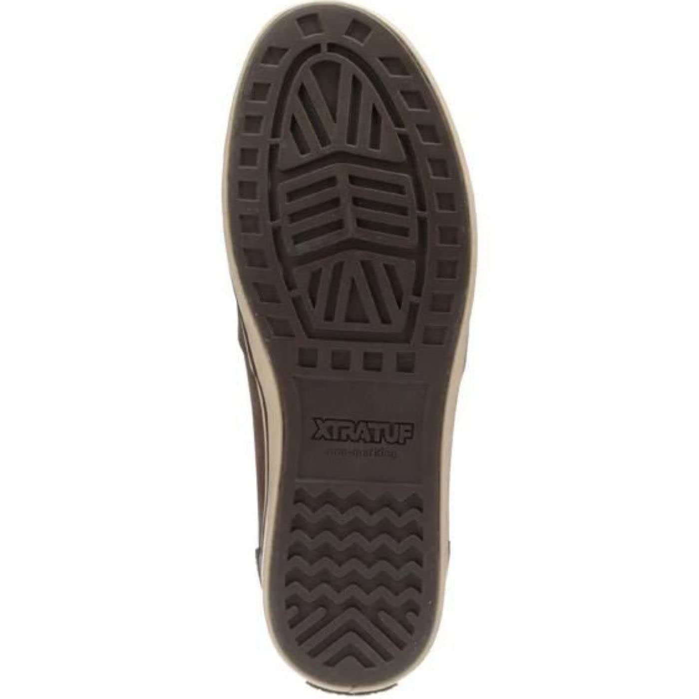XTRATUF Sharkbyte Men’s Nubuck Leather Deck Shoes - Non-Slip Boat Shoes for Fishing & Sailing - Chocolate Brown (22501) - Size 10 - Durable Waterproof Deck Footwear for Men