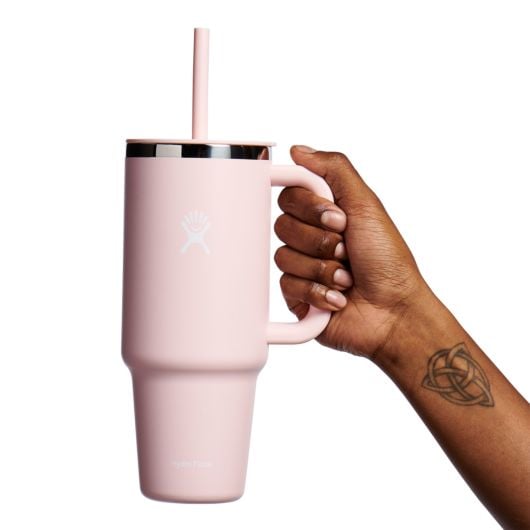 40 oz Insulated Stainless Steel Travel Tumbler with Lid & Straw - Leakproof Hot & Cold Water Bottle for Coffee, Gym, Hiking, Camping and Outdoor Activities