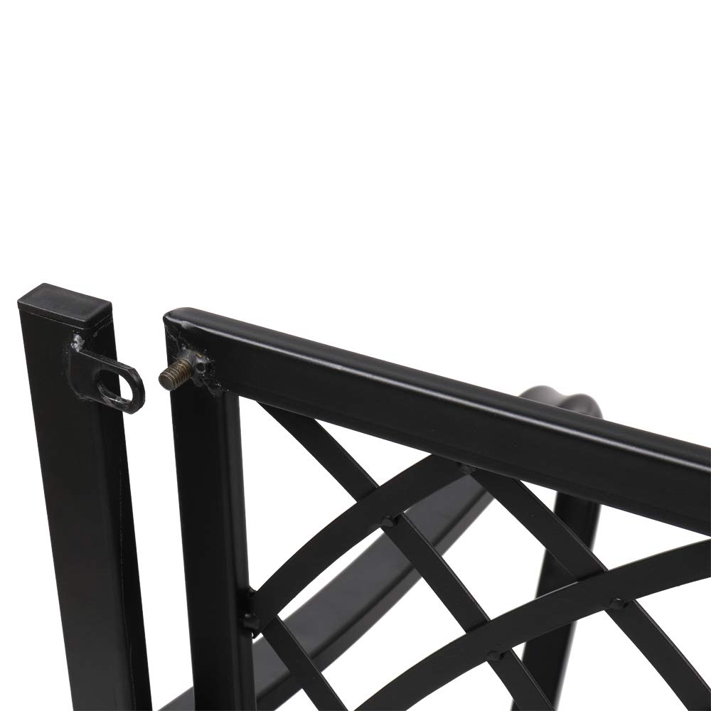 HomVent 50 Inch Outdoor Park Bench - Heavy Duty Metal Garden Bench with Weather-Resistant Finish, Perfect for Patio, Yard, Lawn, Garden Path or Entryway Decor (47