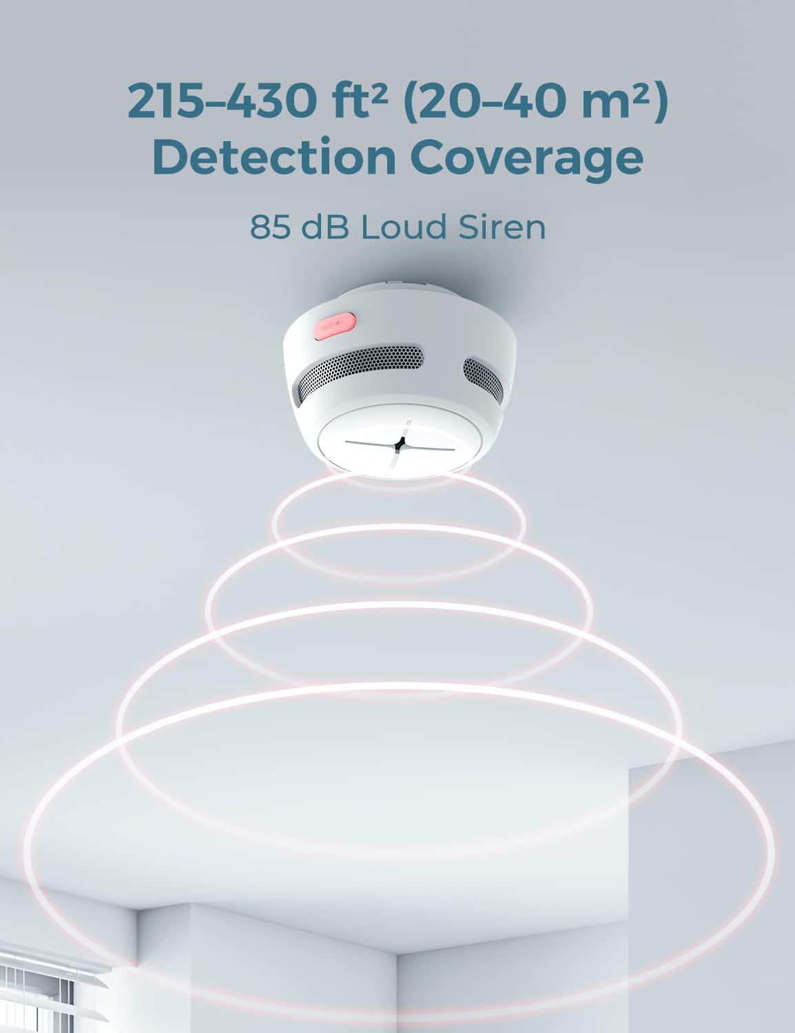 AEGISLINK 10-Year Battery Smoke Detector with Photoelectric Sensor, Test/Silence Button & Low Battery Warning - S500 Fire Alarm (3-Pack) for Home, Office & Apartment Safety