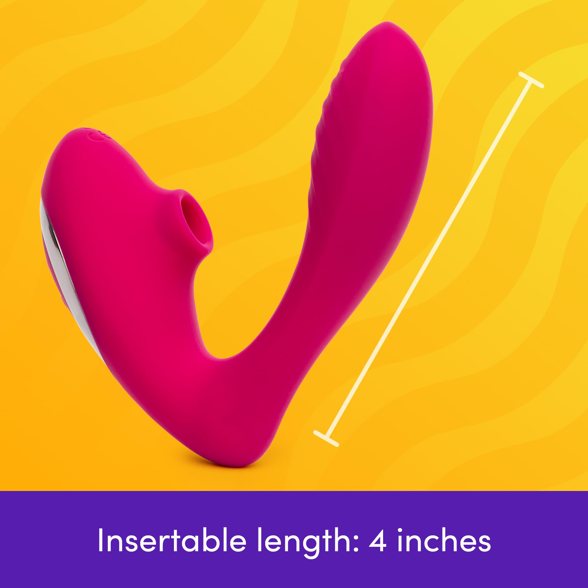 Lovehoney Indulge Clitoral Sucking Vibrator - Dual Stimulation G Spot & Clit Vibrating Dildo | Waterproof Clitoris Stimulator & Sucker | Personal Massager for Women | Perfect for Solo Play & Couples Intimacy