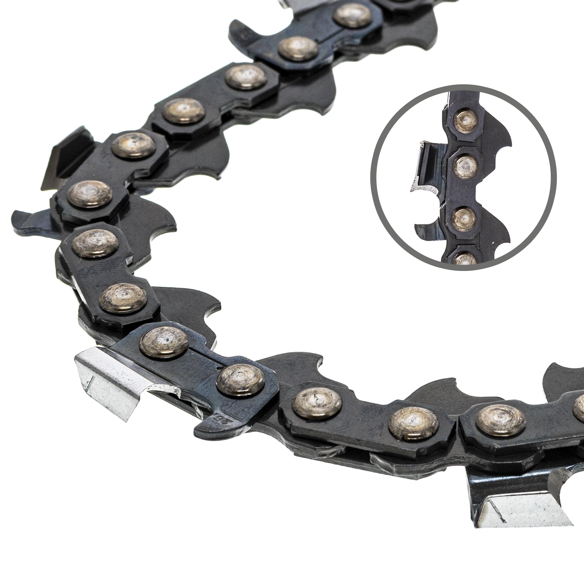 8TEN 16-Inch Full Chisel Chainsaw Chain .050 Gauge .325 Pitch 67DL - Compatible with Stihl MS270, Solo 651, Homelite 240 (2-Pack) - Ideal for Tree Cutting, Firewood Processing, and Landscaping