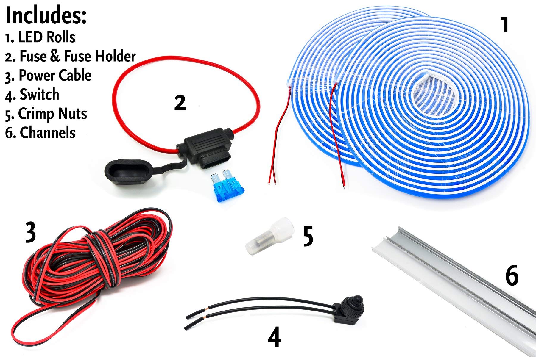 Green Blob Outdoors LED Boat Deck Lighting Kit - Blue Neon Style with Red & Green Navigation Lights for Pontoon Boats | DIY Under Deck Lighting for Night Cruising & Party Ambiance (Blue, 25 Lights)