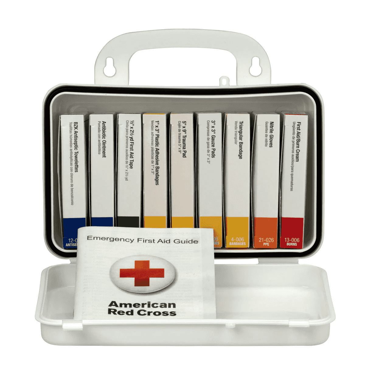 10 Unit OSHA Compliant First Aid Kit in Durable Plastic Case – Case of 12 for Workplace Safety & Emergency Preparedness