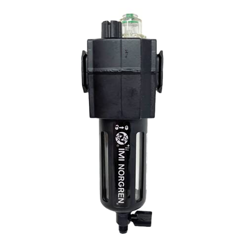 Norgren Excelon L73C-4AP-QPN Oil-Fog Lubricator - 1/2 NPT Ports, Transparent Bowl with Guard & Manual Drain - Ideal for Pneumatic Systems, Industrial Machinery & Air Tool Maintenance