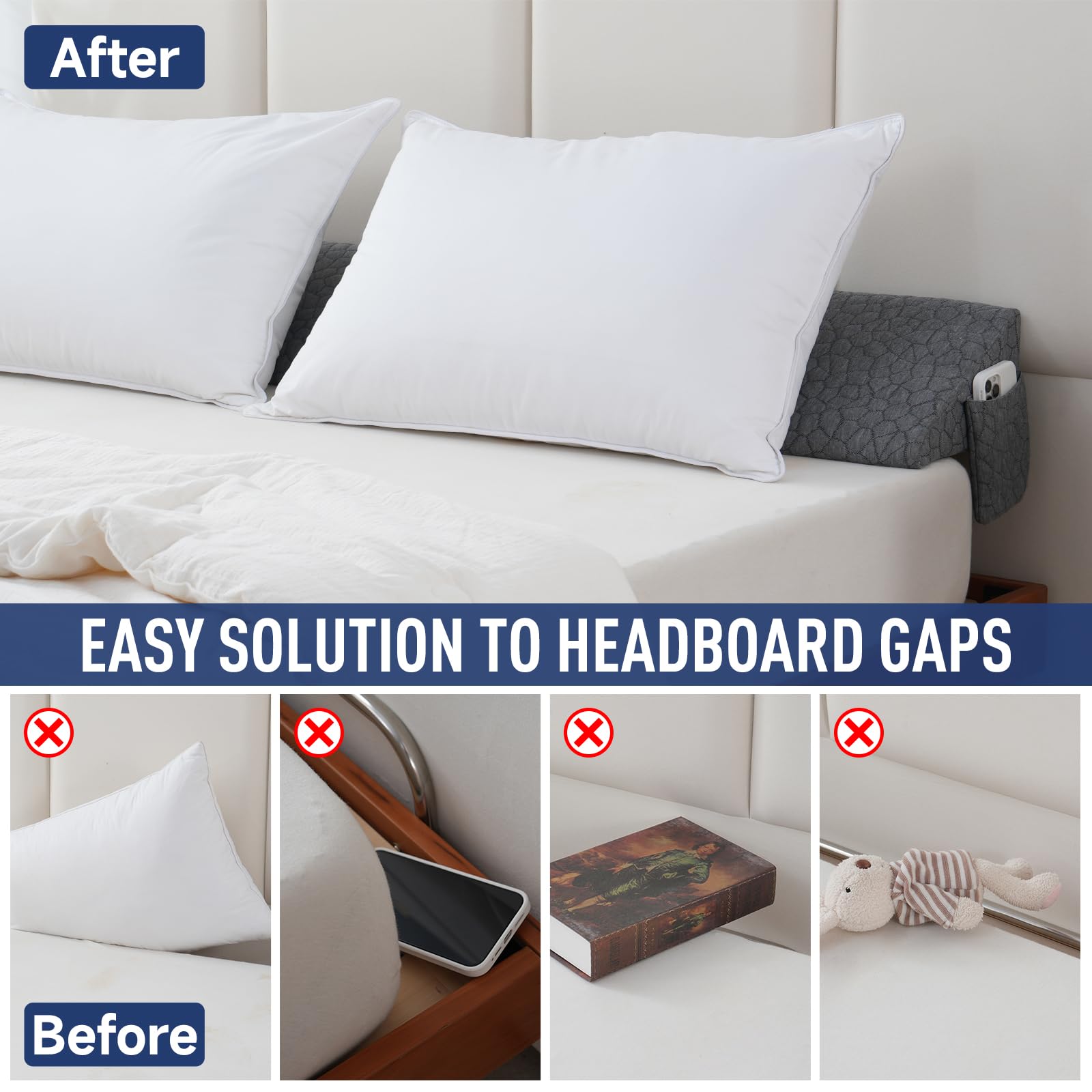 Queen Size Bed Wedge Pillow (60