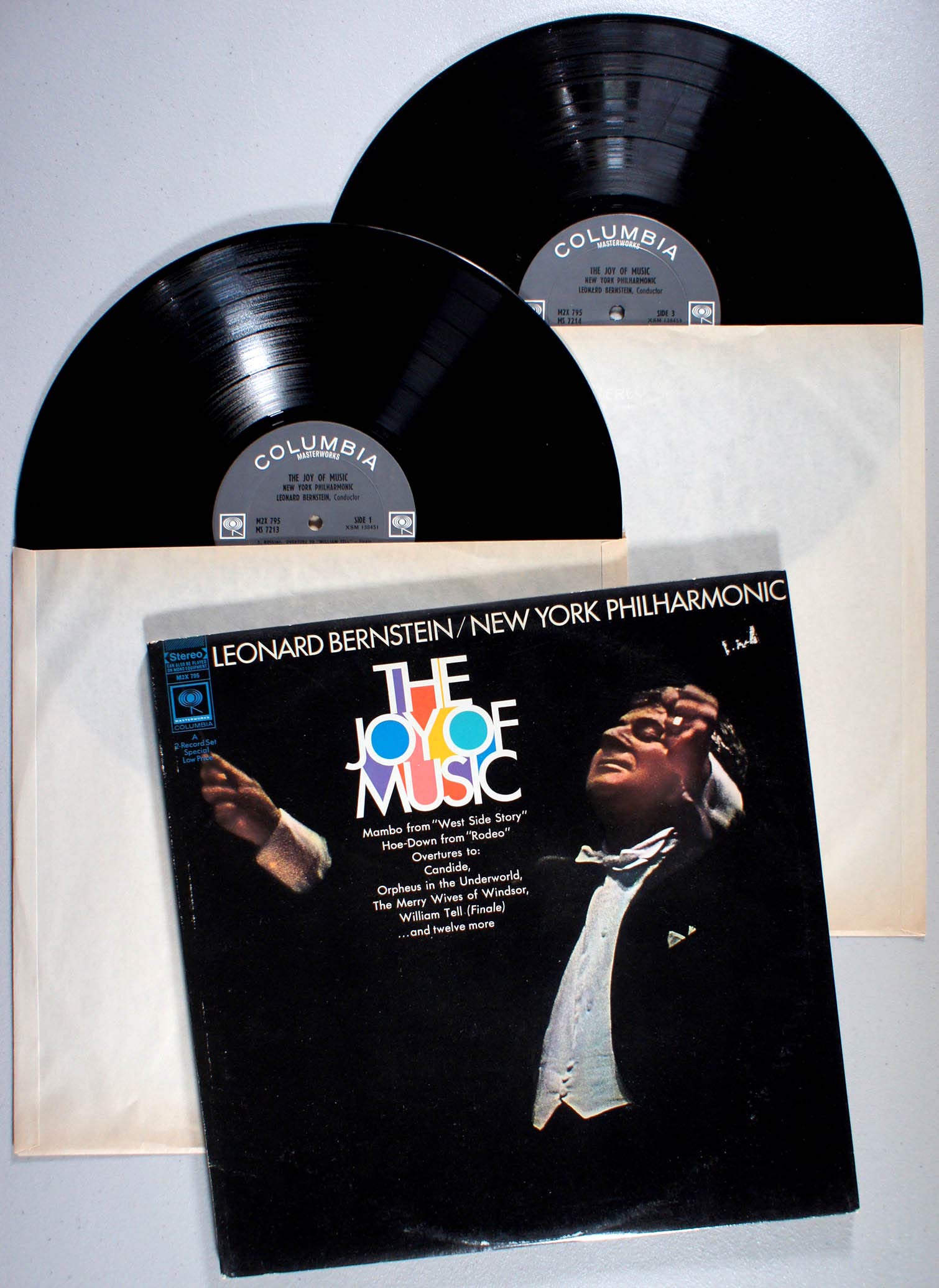 Leonard Bernstein & New York Philharmonic - The Joy of Music - 2LP Vinyl Records Set - Perfect for Classical Music Lovers & Vinyl Collectors