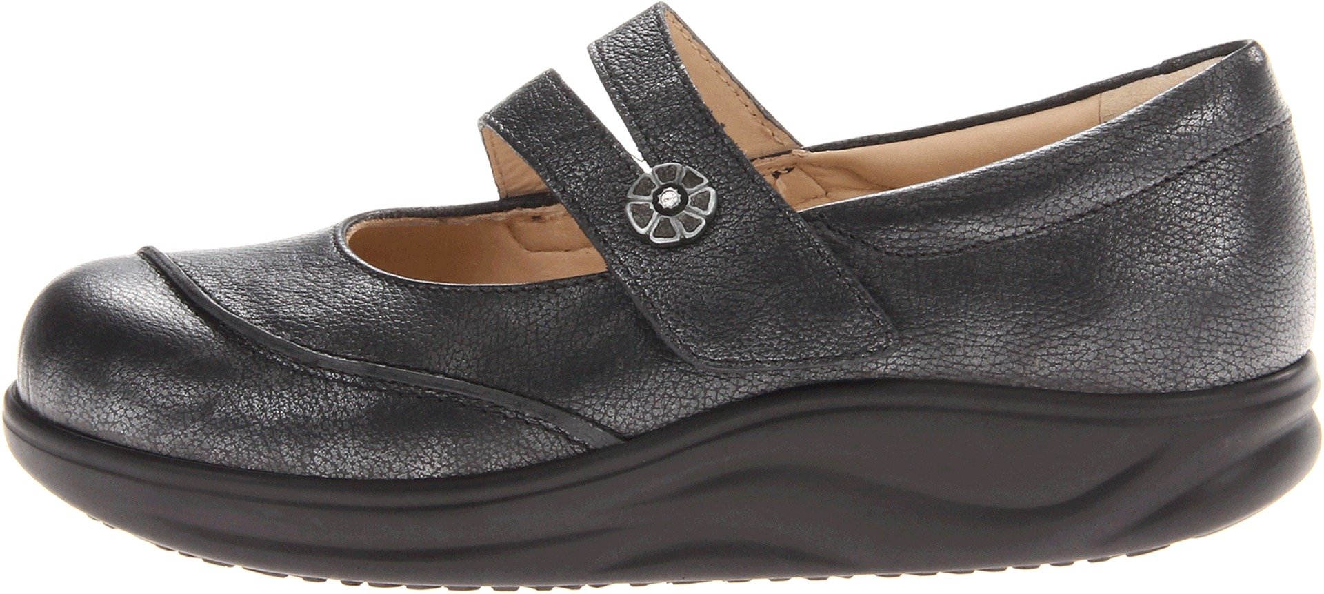 Birkenstock Women's Sacramento Sandals - Nero/Silver - Size 10 (UK Women's 7.5) | Comfortable Cork Footbed Slides for Casual Wear, Beach & Summer Outfits
