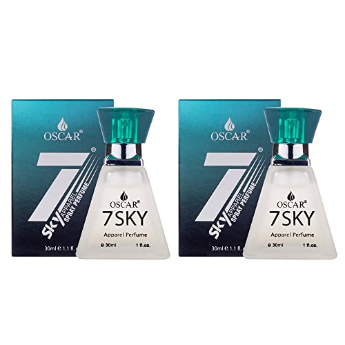 Oscar 7 Sky Feisty Long Lasting Perfume for Men & Women - Aromatic Fougere Fragrance | Unisex Eau de Toilette Spray (2 x 30ml) | Perfect for Daily Wear, Office & Date Nights