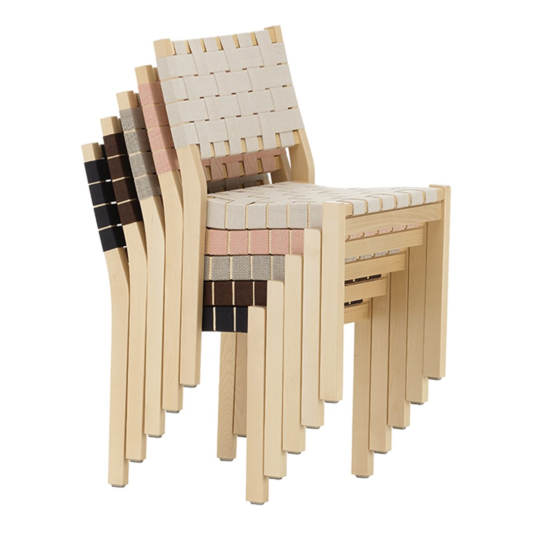 Artek 611 Chair by Alvar Aalto - Mid-Century Modern Wooden Dining Chair for Home, Office & Restaurant Use