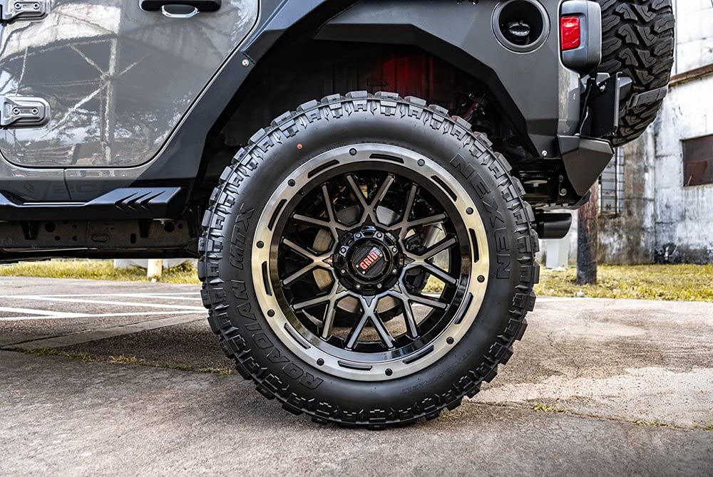 GD13 Custom Alloy Wheels 20x9 Gloss Black with Double Dark Tint Lip - 15 Offset, 6x139.7 Bolt Pattern, 108mm Hub - Perfect for Trucks & SUVs - Off-Road & Street Performance Upgrade