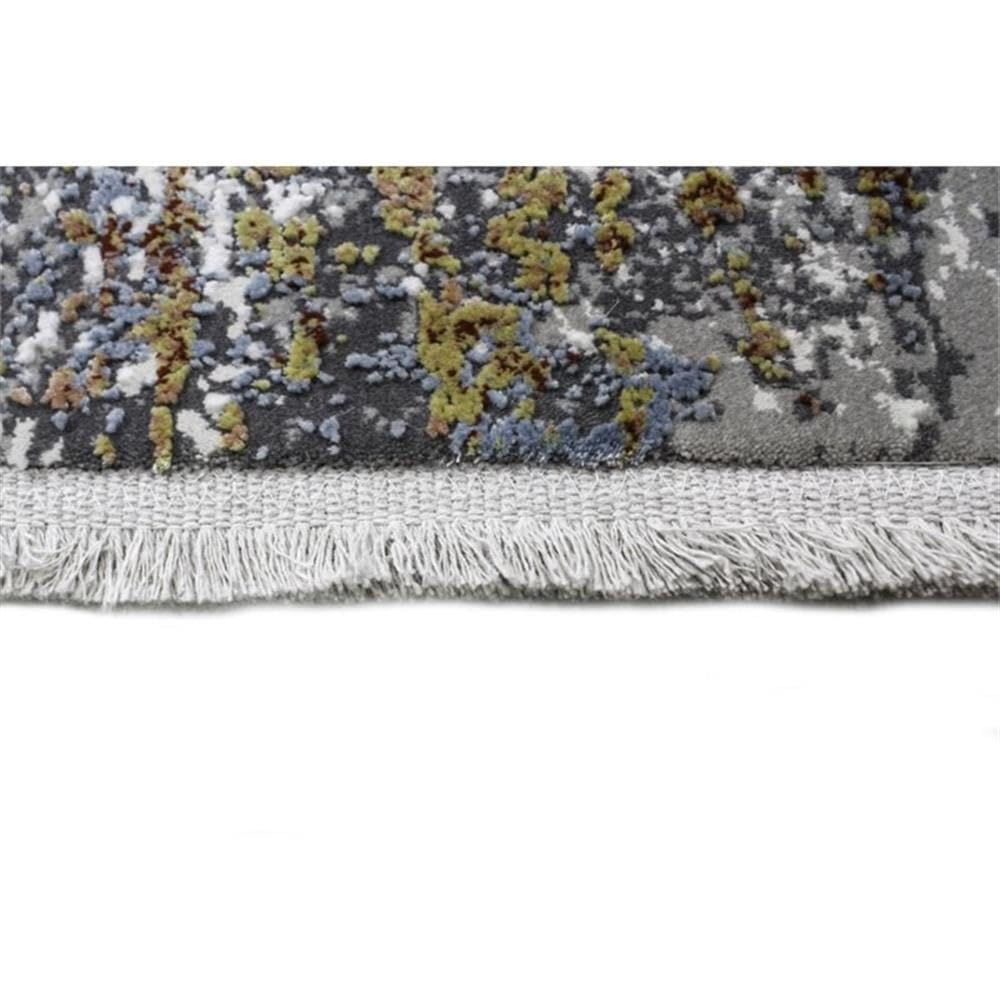 Bashian Collection Luxury Power Loom Viscose & Polyester Area Rug - 2.6’ x 8’ Ivory/Rust Runner Rug for Entryway, Living Room, Bedroom - Soft & Durable Home Decor for Modern Interior Design