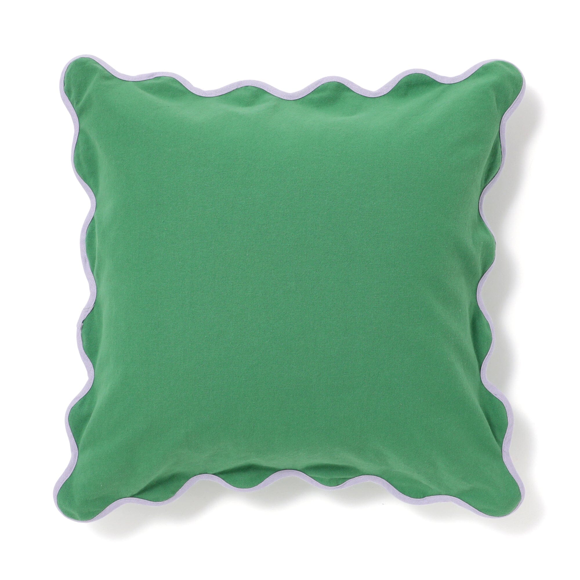 Bicolor Wave Cushion Cover 18x18 Inches Green - Soft Decorative Pillow Case for Sofa, Bed, Chair - Home Decor Living Room Accessories