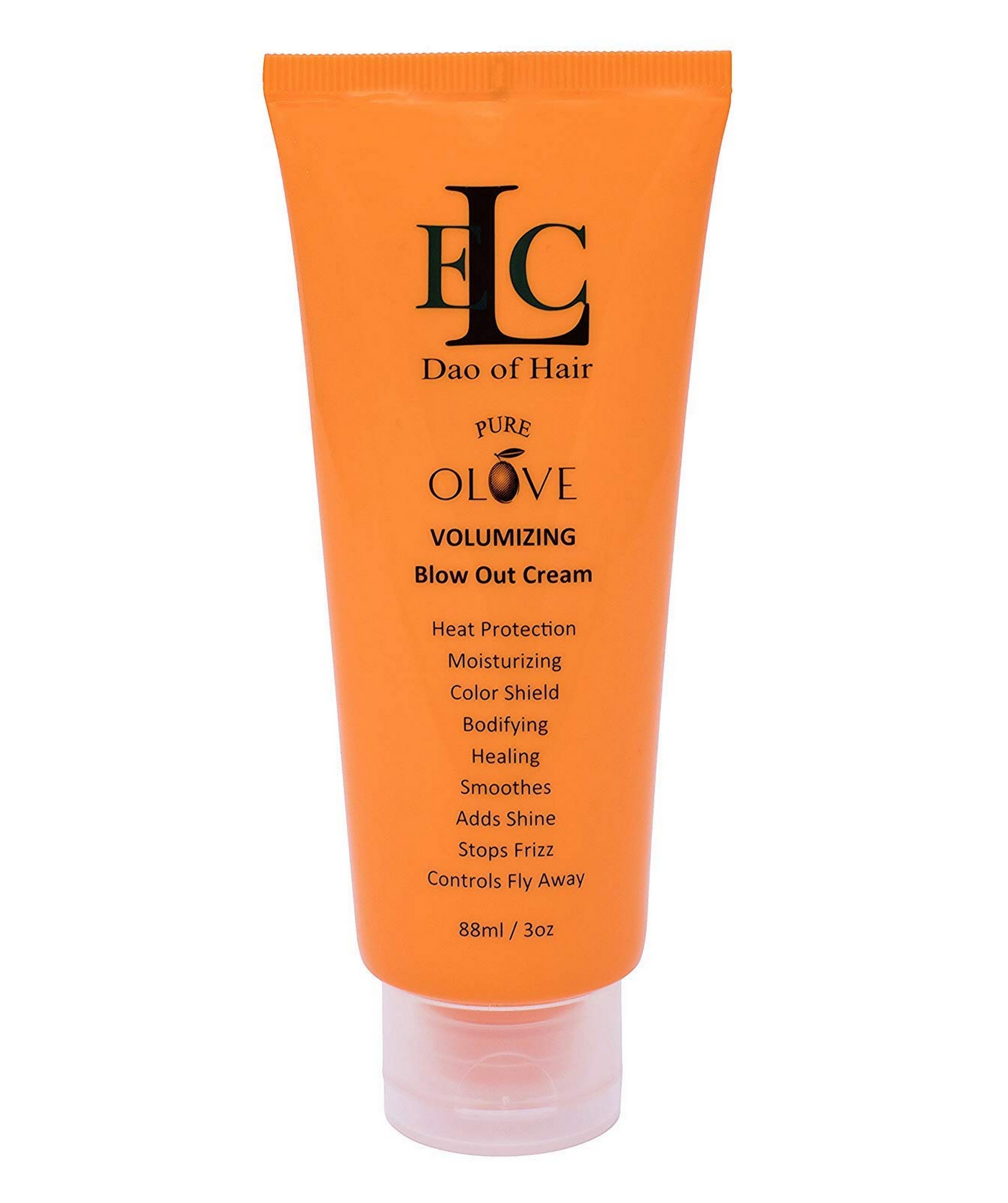 ELC Pure Olive Volumizing Blow Out Cream - 3 oz for Volume, Body & Bounce | Detangles, Moisturizes & Smooths Hair | Anti-Frizz & Humidity Control | Heat & Color Protection | Shine Enhancer for Fine to Medium Hair | Perfect for Salon-Quality Blowouts & Daily Styling