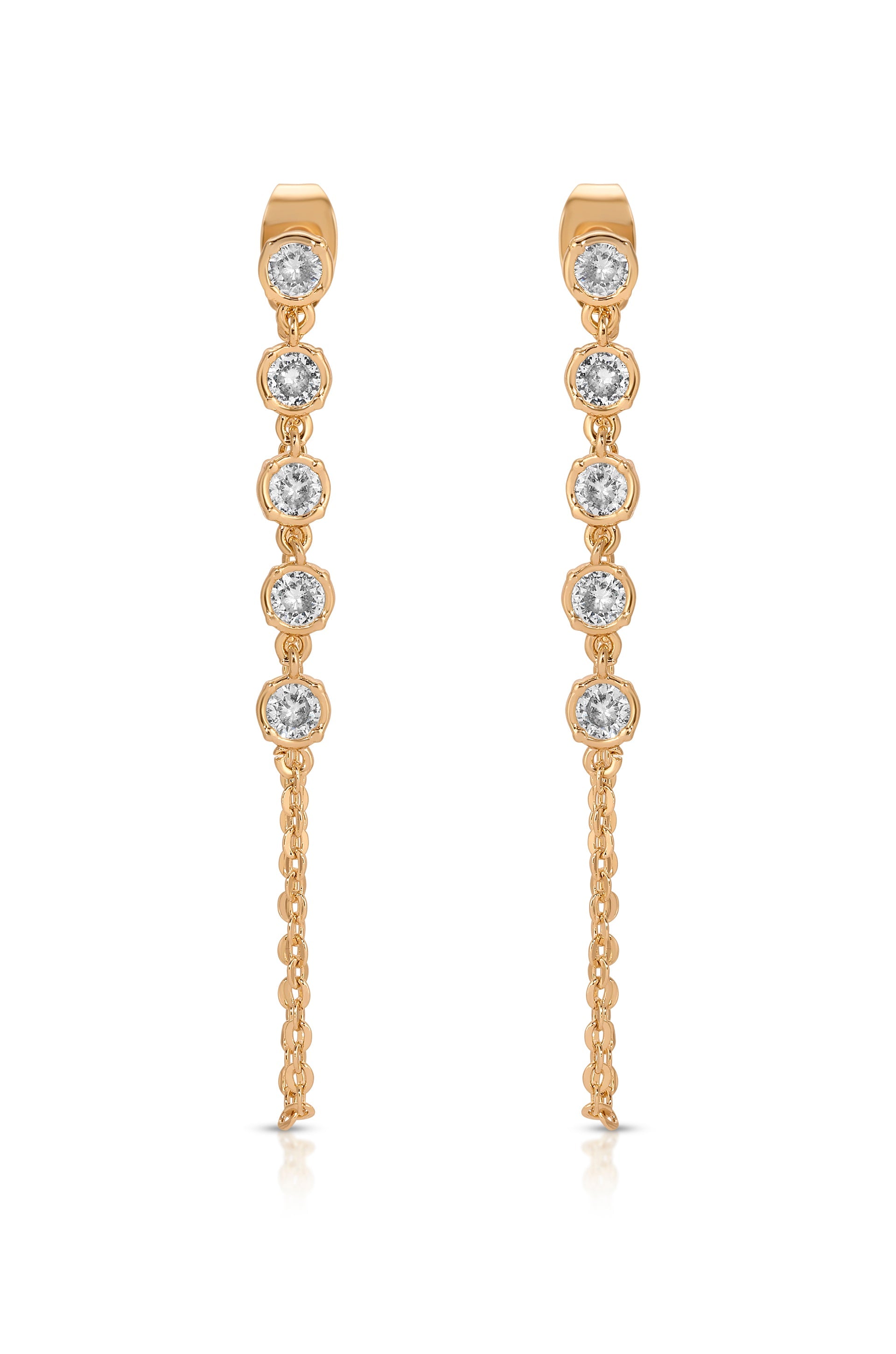 Crystal Chain Dangle Earrings for Women - Elegant Drop Earrings for Party, Wedding & Evening Wear