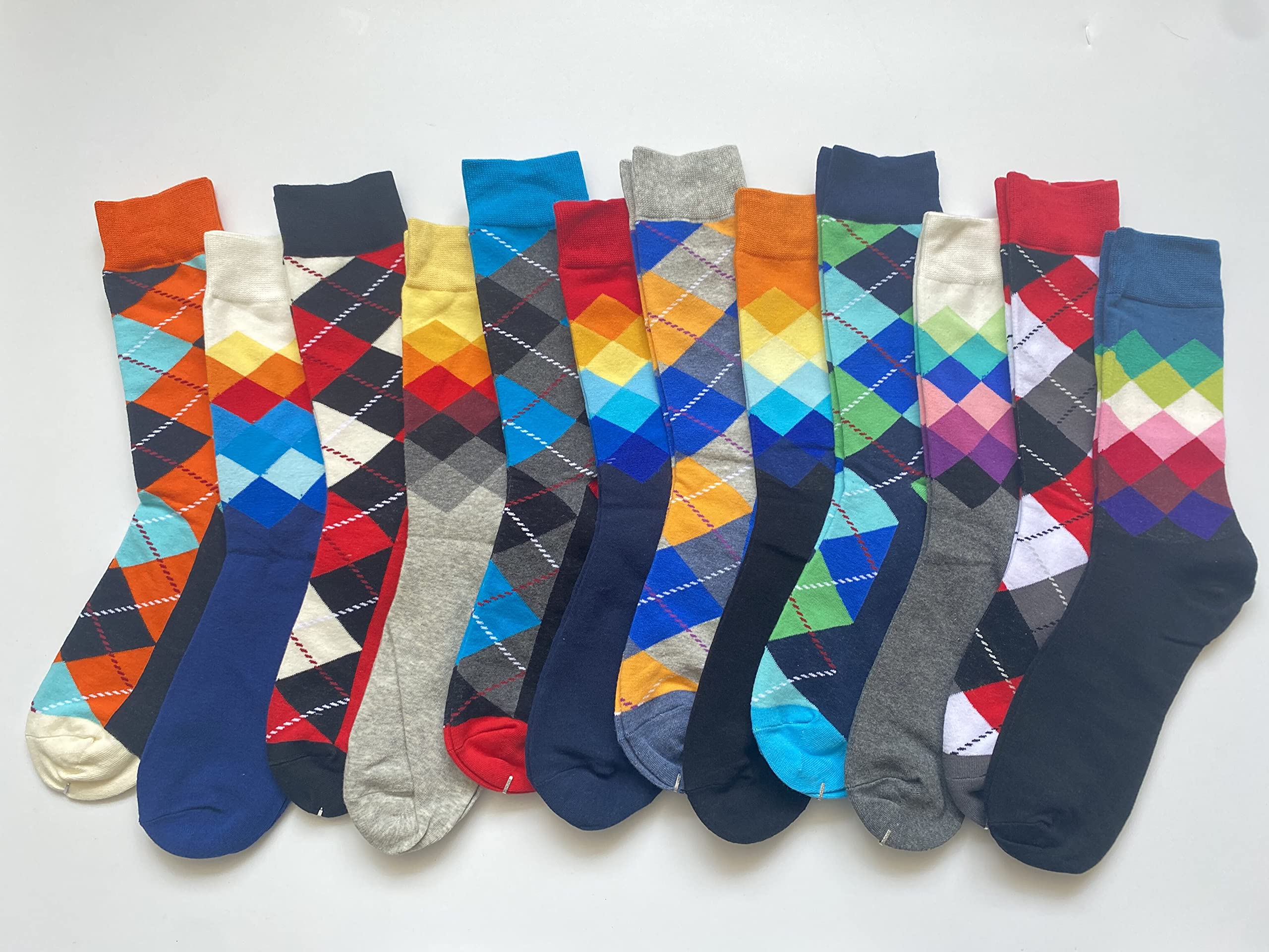 Men's Fun Novelty Cotton Crew Socks Pack - Colorful Art Dress Socks for Casual Wear & Gifts | Perfect for Office, Parties & Everyday Fashion