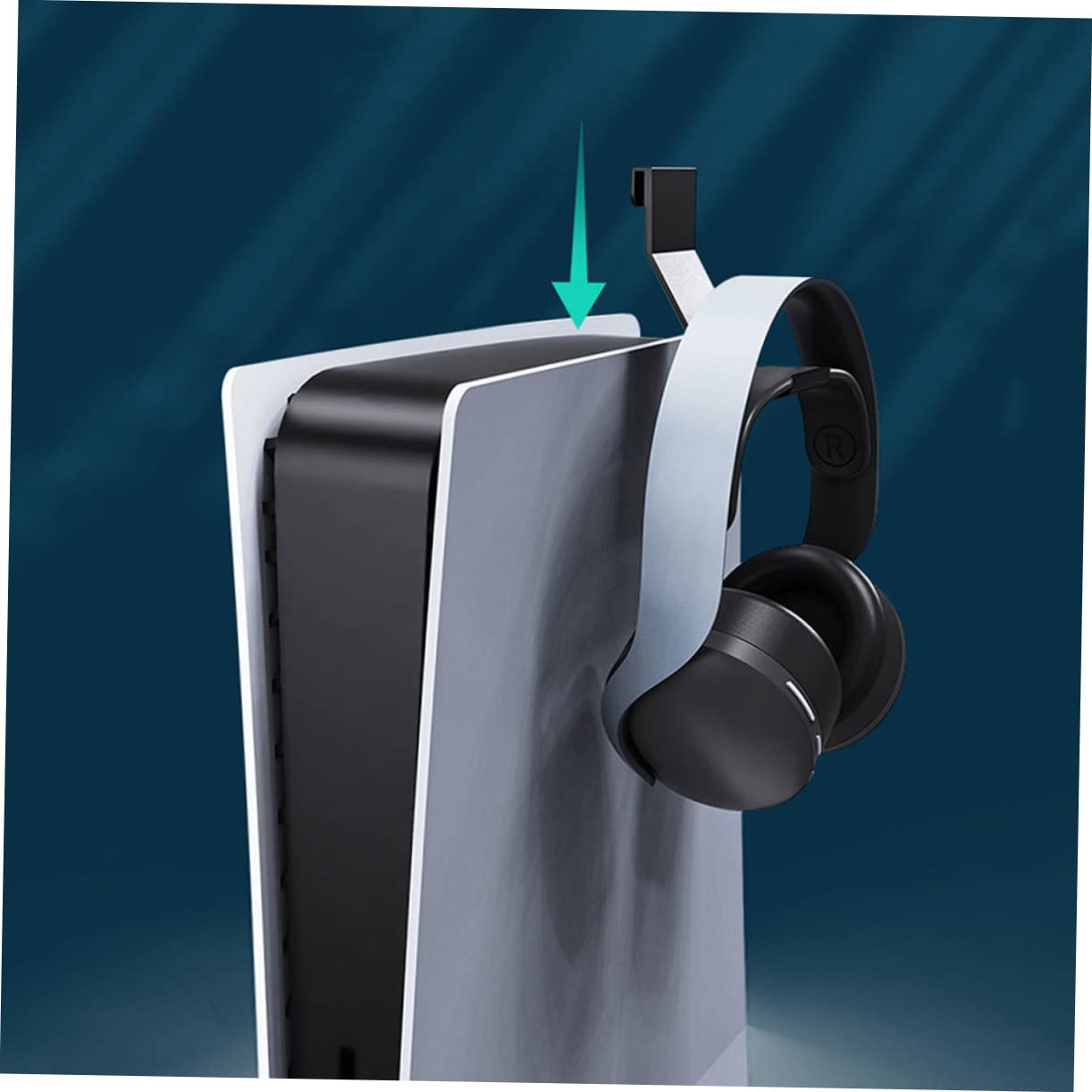 4-Pack Universal Gaming Headset Stand Holder - Durable Headphone Hanger for Desk, Wall Mount Storage Rack - Perfect for Gamers, Office & Home Organization (Black) - Great Gift for Gamers & Tech Enthusiasts