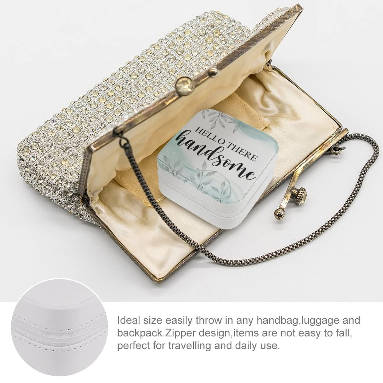 Small Jewelry Box - Portable Travel Organizer & Display Case for Rings, Earrings, Necklaces | Perfect Gift for Women & Girls | Compact Storage Solution for Home, Travel & Gifting