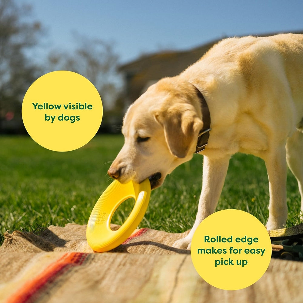 Natural Rubber Dog Flyer Toy - Durable Chew Toy for Small & Large Dogs, Safe & Non-Toxic - Perfect for Fetch, Training & Outdoor Play