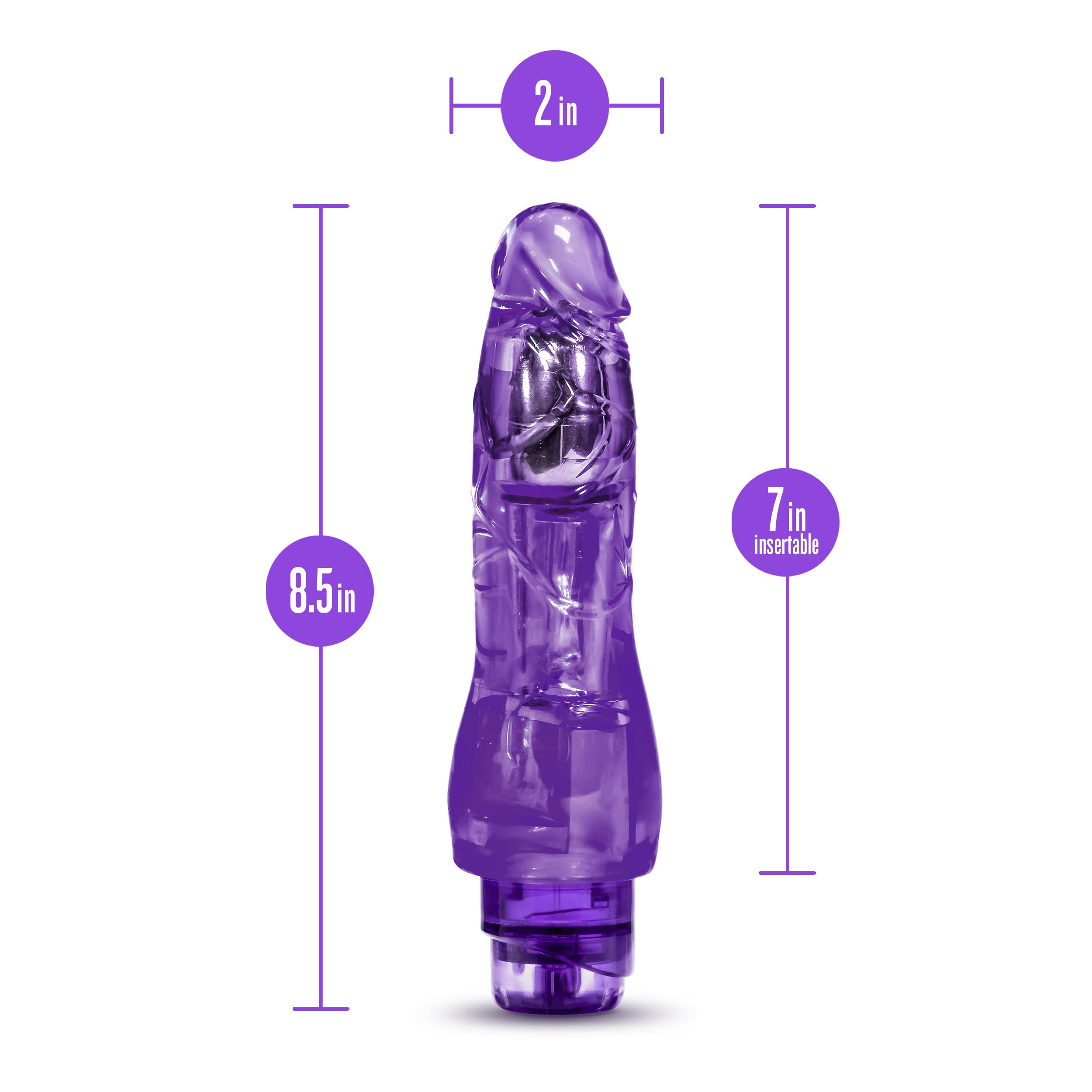 Blush Novelties Fantasy Vibe - 9 Inch Realistic Vibrating Dildo with Soft Flexible Shaft | 2