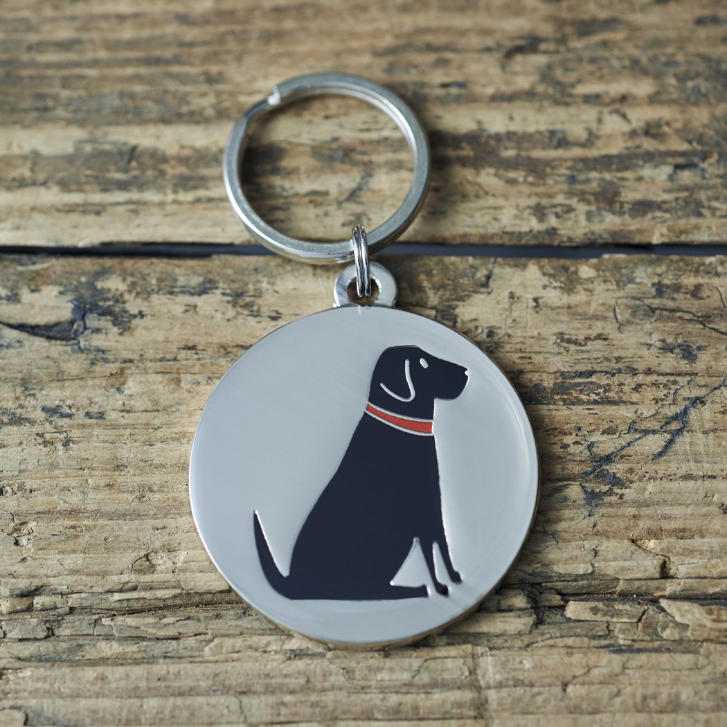 Sweet William Black Labrador Dog Tag - Personalized Engraved Pet ID Tag for Dogs - Waterproof & Durable Stainless Steel - Perfect for Outdoor Adventures & Daily Walks
