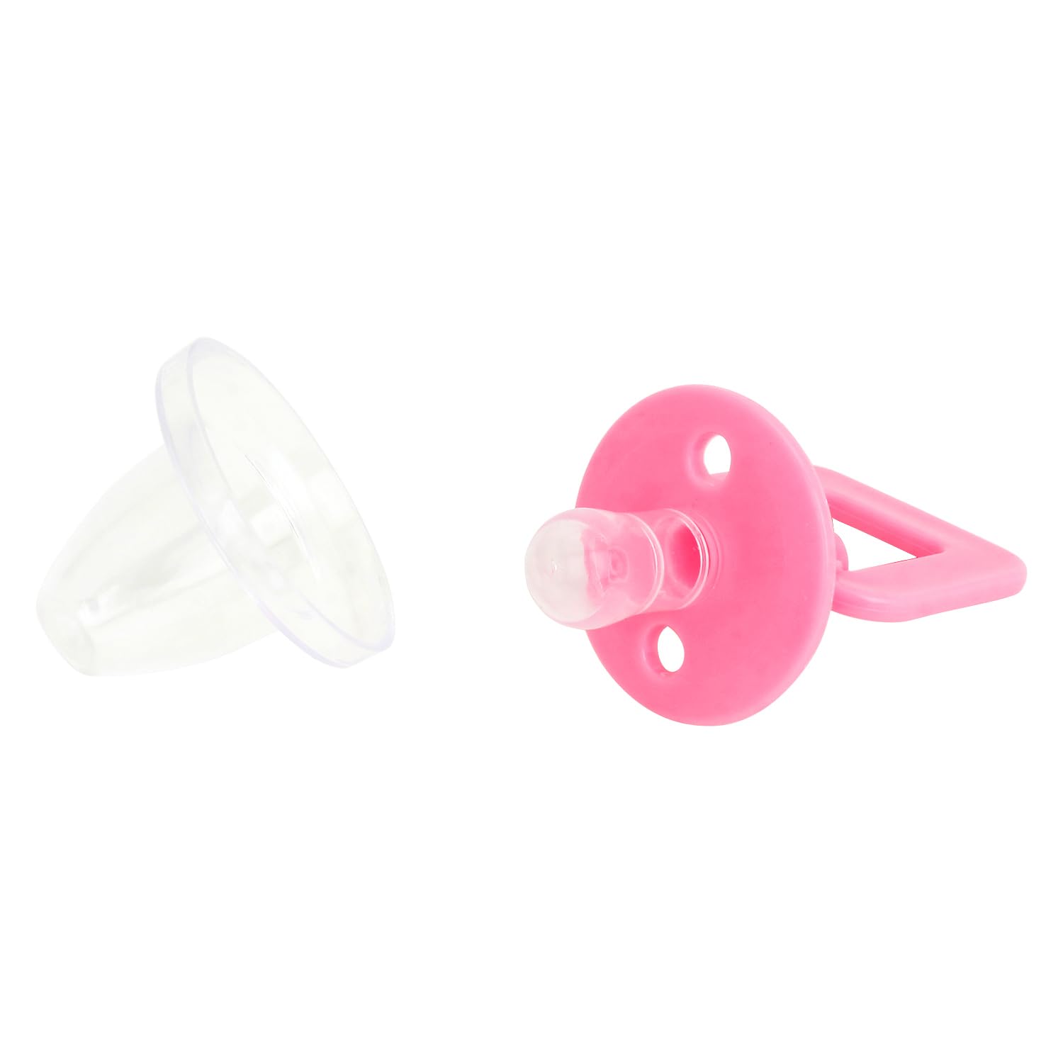 Joy Buzz Pacifier & U-Shape Toothbrush Set - BPA-Free Silicone Baby Pacifier and Toothbrush for 0-12 Months - Safe Infant Oral Care for Teething & Gum Relief (Pink/Blue) - Perfect for Daycare, Travel & Bedtime Soothing