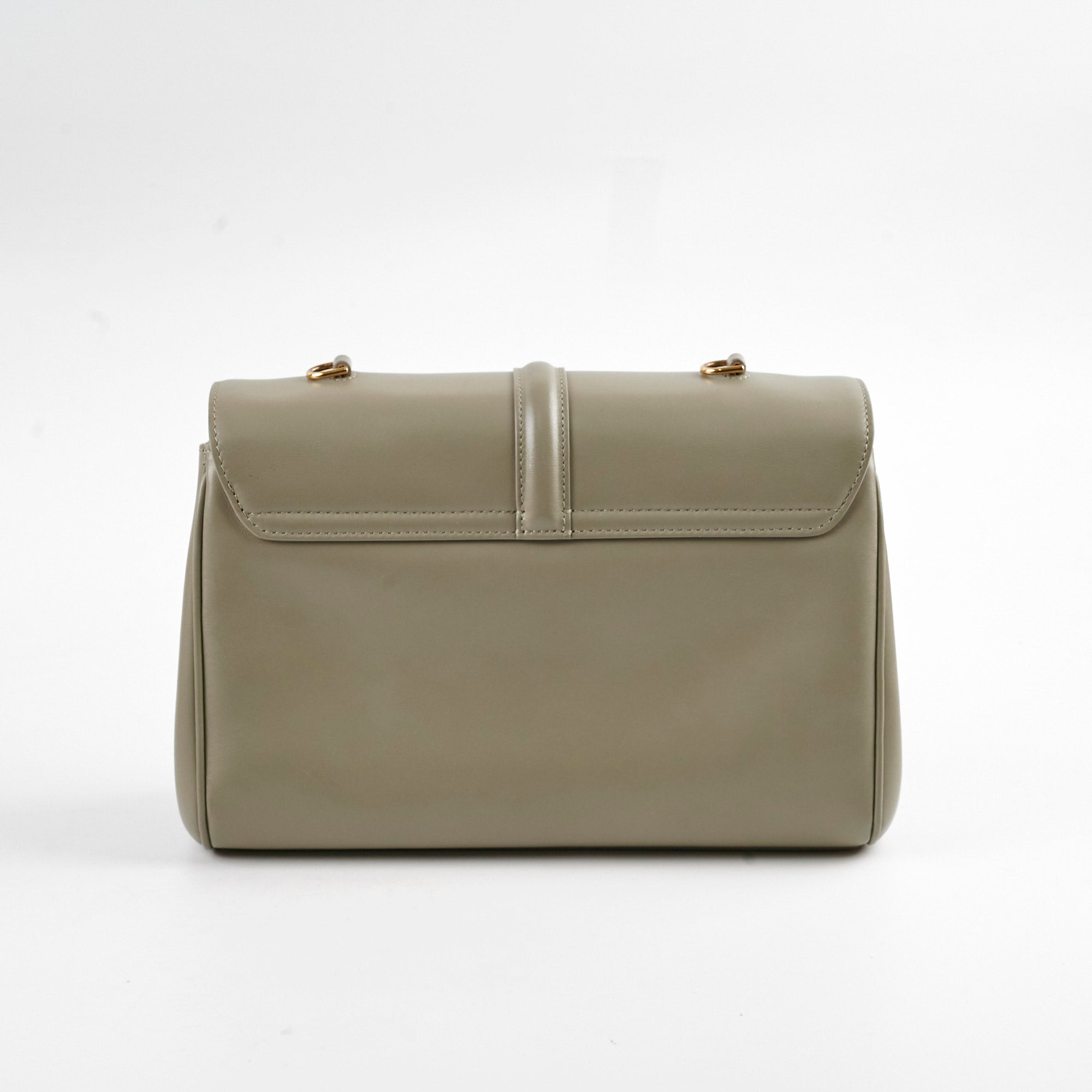 Celine Small 16 Satinated Calfskin Handbag in Green Clay | Luxury Crossbody Bag for Women | Perfect for Work, Travel & Evening Events