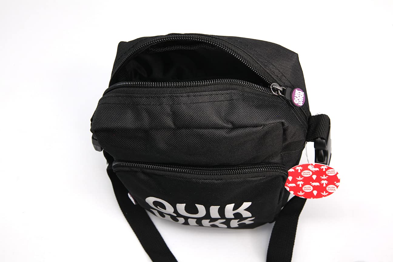 Quik Wikk Unisex Cross-Body Shoulder Sling Bag - Lightweight & Water-Resistant (Black) | Perfect for Travel, Gym, Hiking & Everyday Use